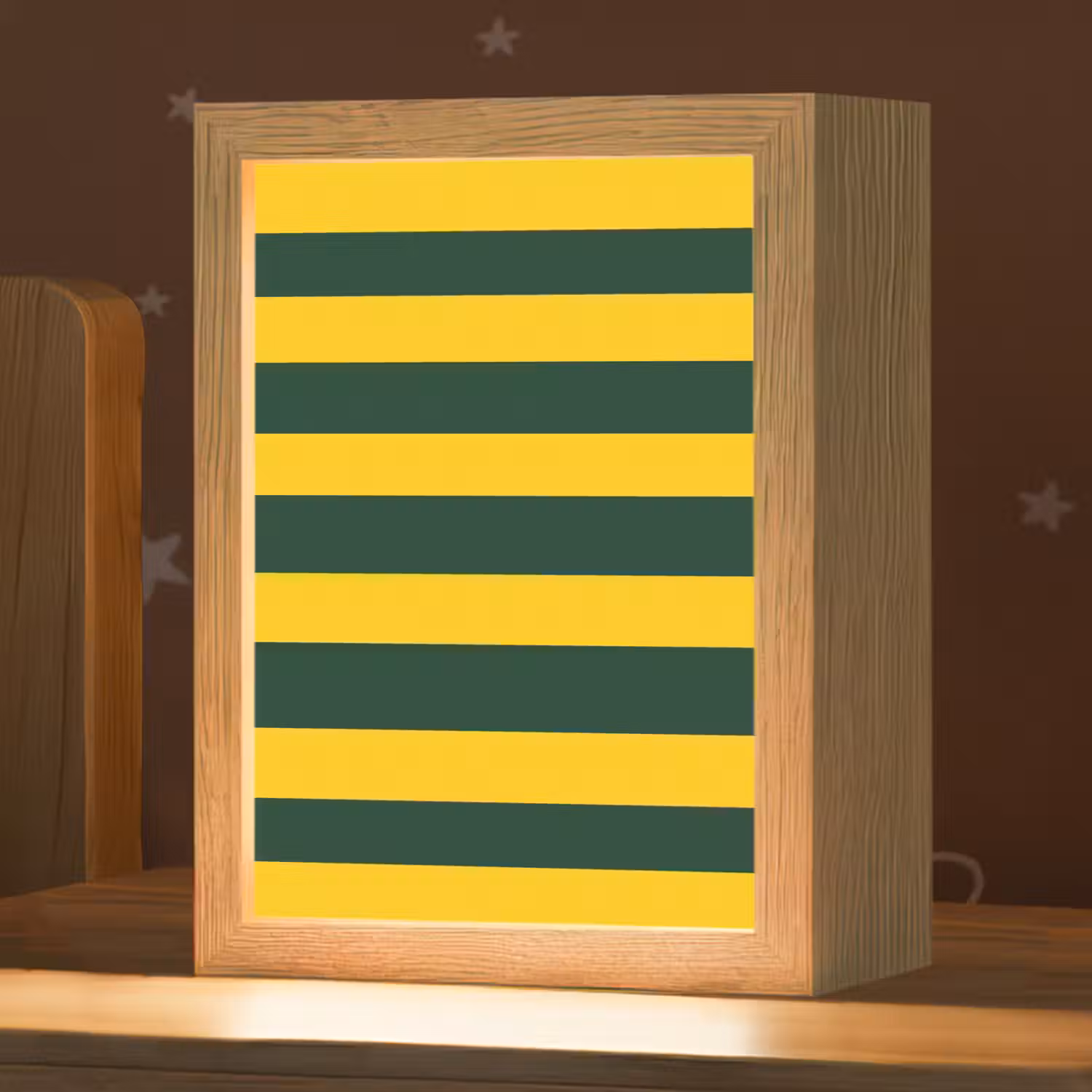 Klassiek - Strepen - Groen Light Box met kabel (Kinderlampje) klein 904 -zzz_3d_website