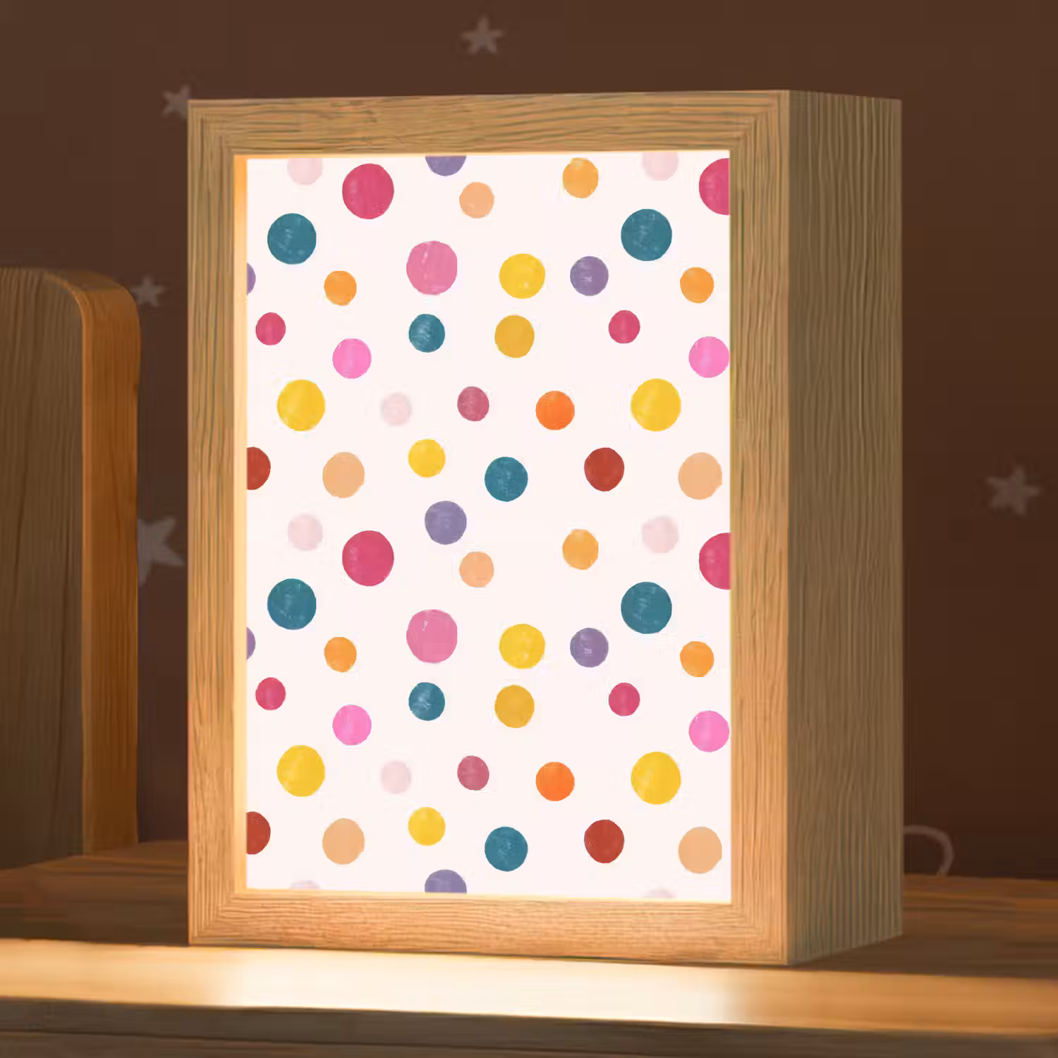 Cirkels - Speels - Kleurrijk Light Box met kabel (Kinderlampje) klein 904 -zzz_3d_website