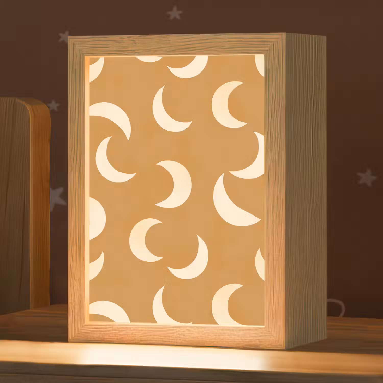 Manen - Patroon - Oker Light Box met kabel (Kinderlampje) klein 904 -zzz_3d_website