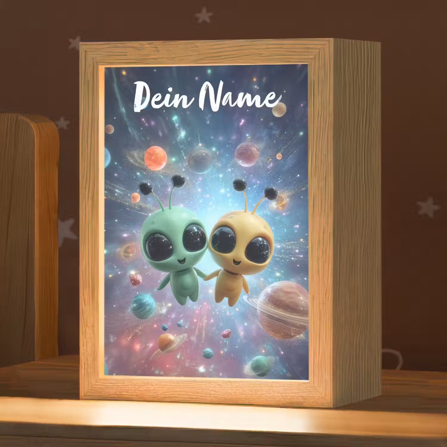 Aliens - Ruimte - Planeten Light Box met kabel (Kinderlampje) klein -zzz_3d_website