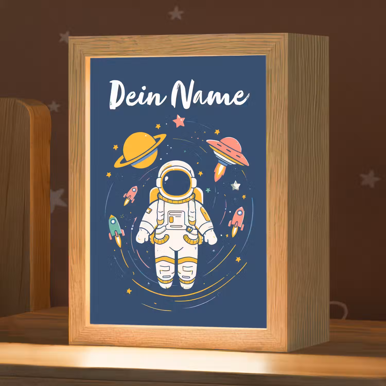 Astronaut - Planeten - Raket Light Box met kabel (Kinderlampje) klein -zzz_3d_website
