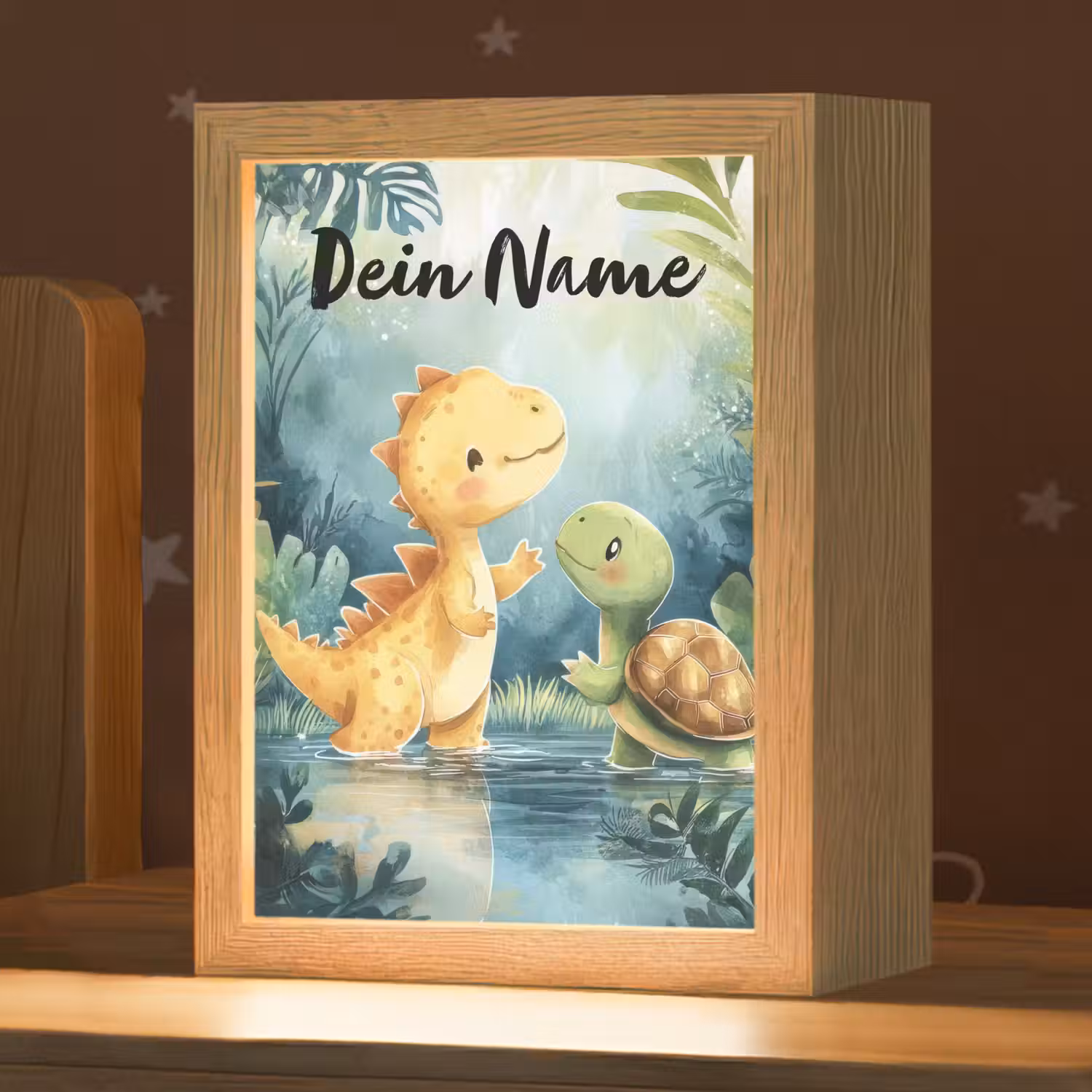 Dino - Schildpad - Jungle Light Box met kabel (Kinderlampje) klein -zzz_3d_website