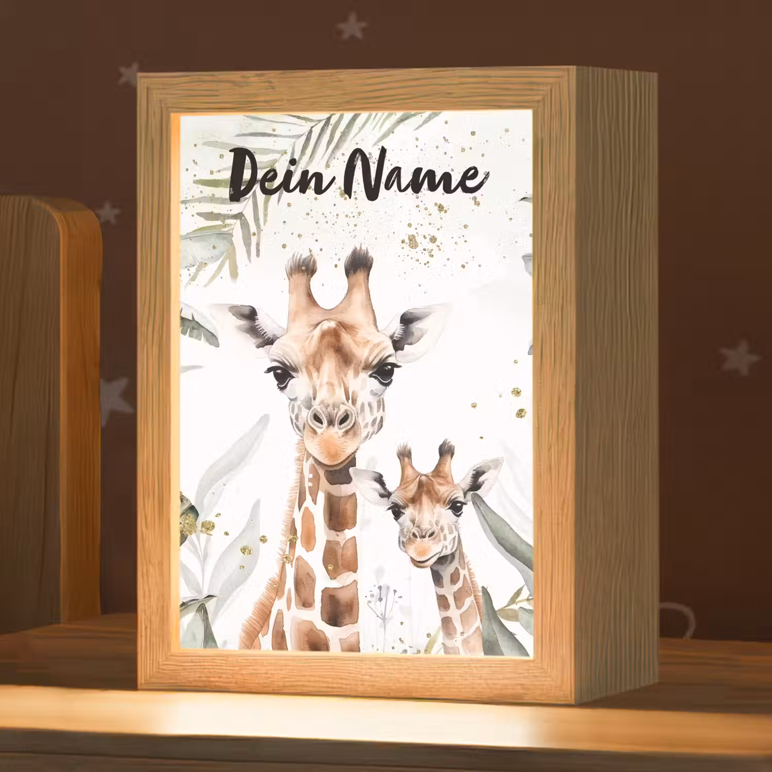 Giraffe - Natuur - Kinderen - Dieren Light Box met kabel (Kinderlampje) klein -zzz_3d_website