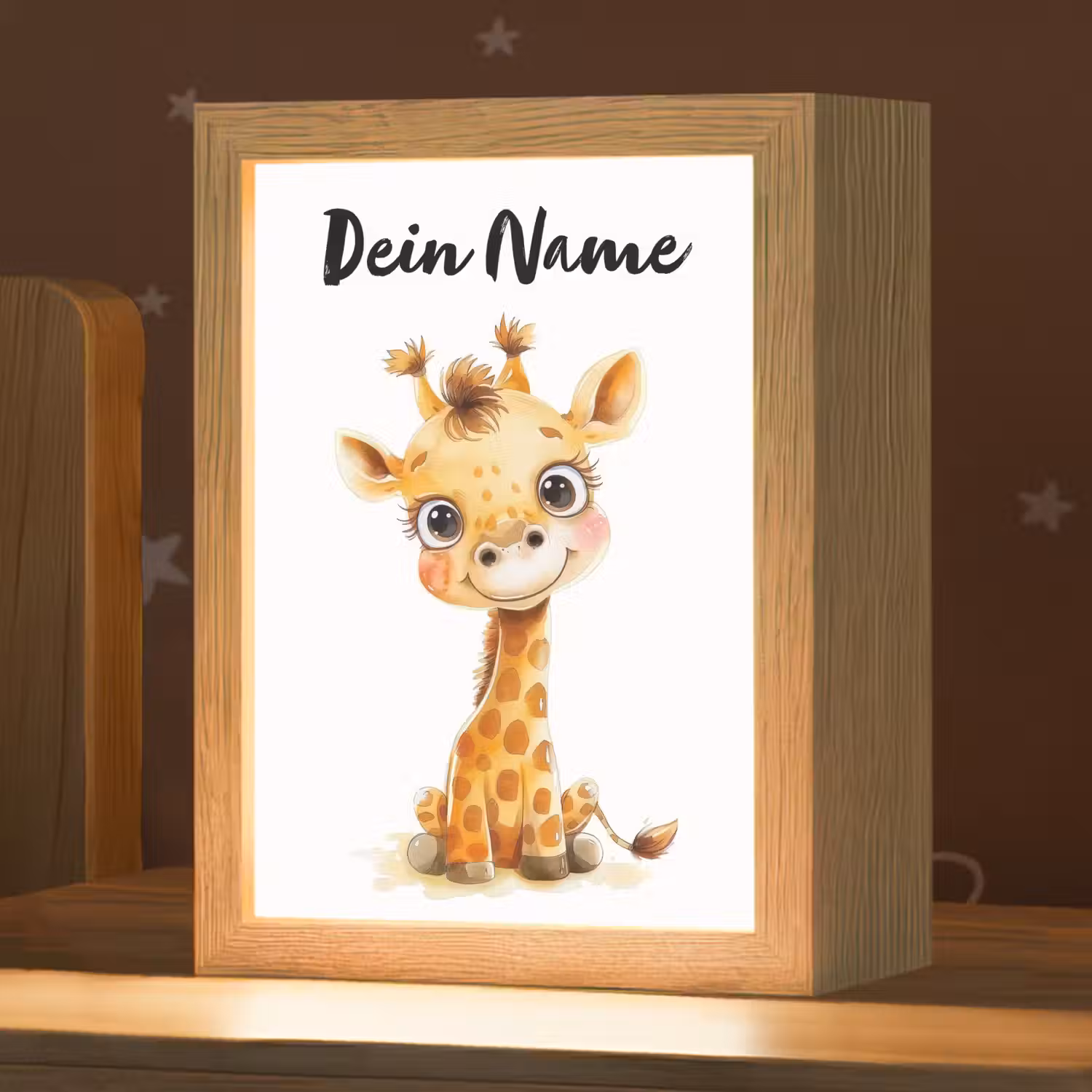 Giraf - Baby dier - Wilde dieren Light Box met kabel (Kinderlampje) klein -zzz_3d_website