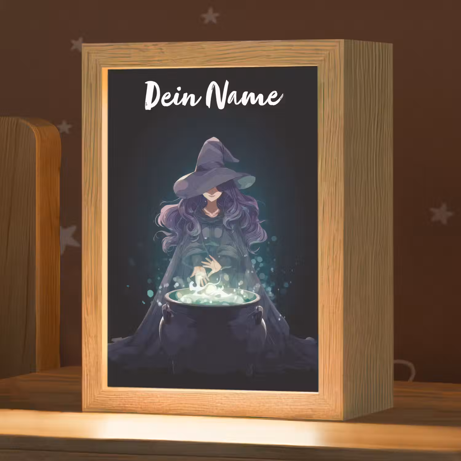 Heks - Magie - Heksenketel - Paars Light Box met kabel (Kinderlampje) klein -zzz_3d_website