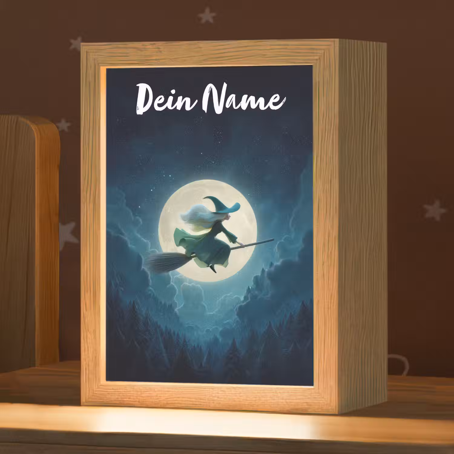 Heks - Maan - Bos - Magisch Light Box met kabel (Kinderlampje) klein -zzz_3d_website