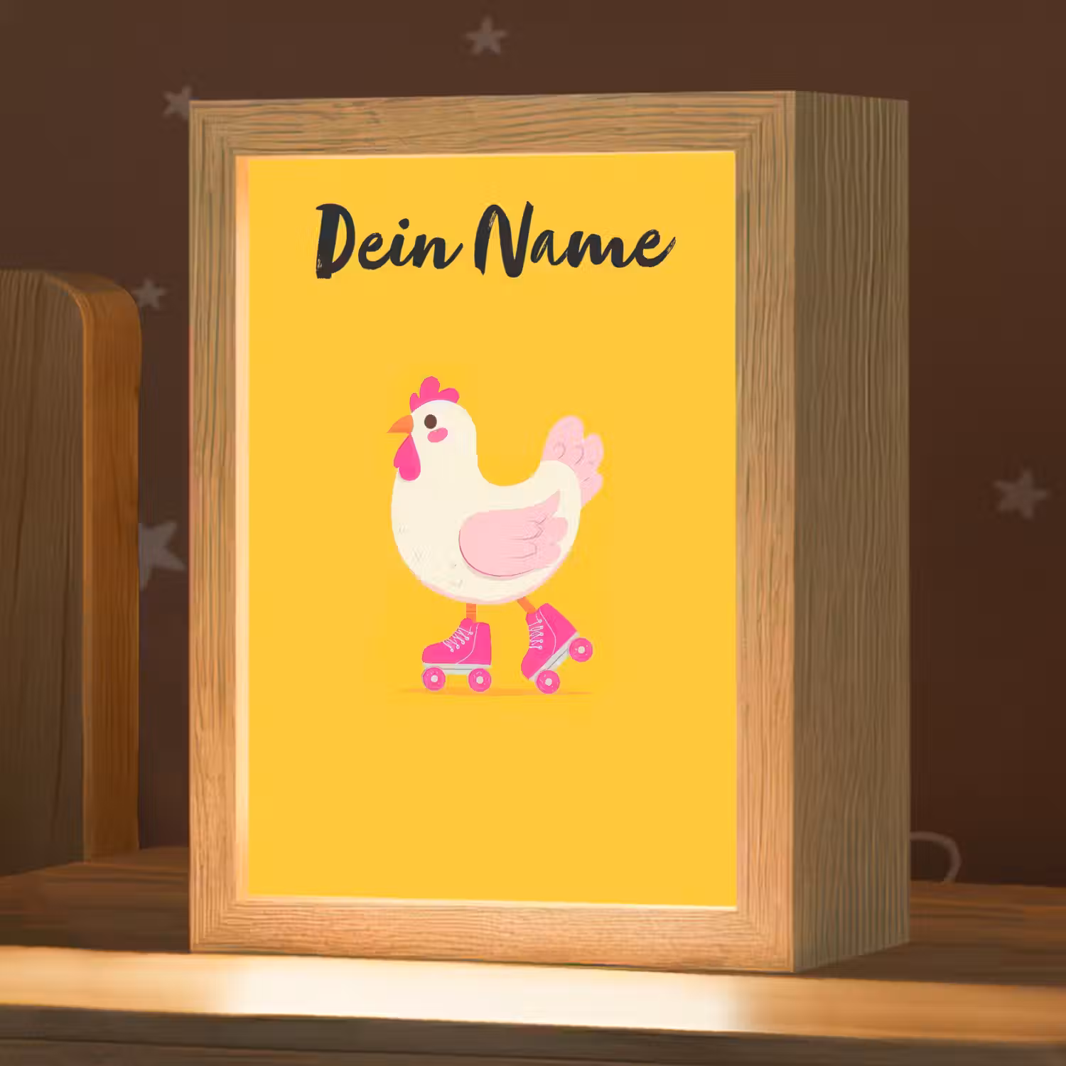 Kip - Rolschaatsen - Geel Light Box met kabel (Kinderlampje) klein -zzz_3d_website