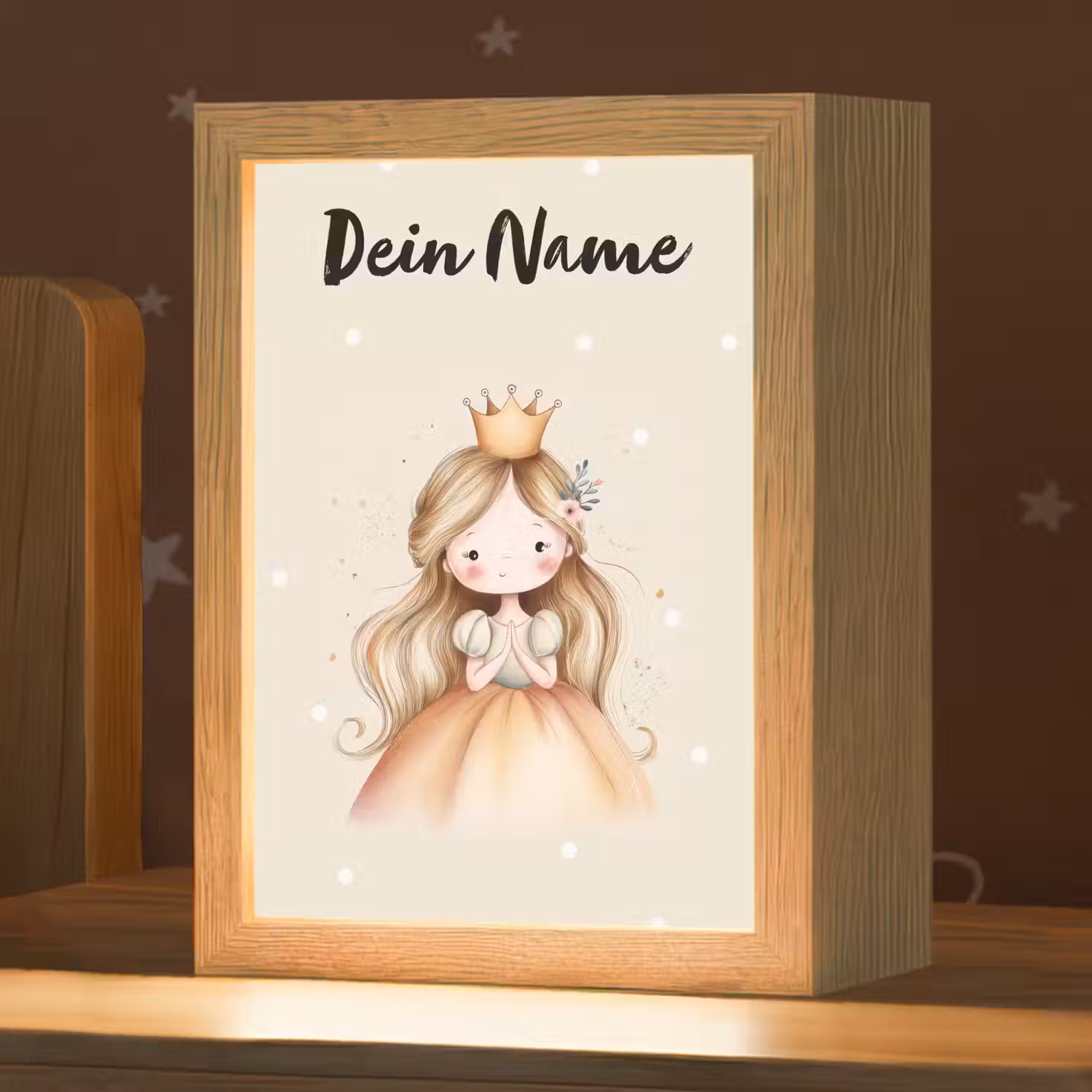 Prinses - Kroon - Bloem - Stippen Light Box met kabel (Kinderlampje) klein -zzz_3d_website