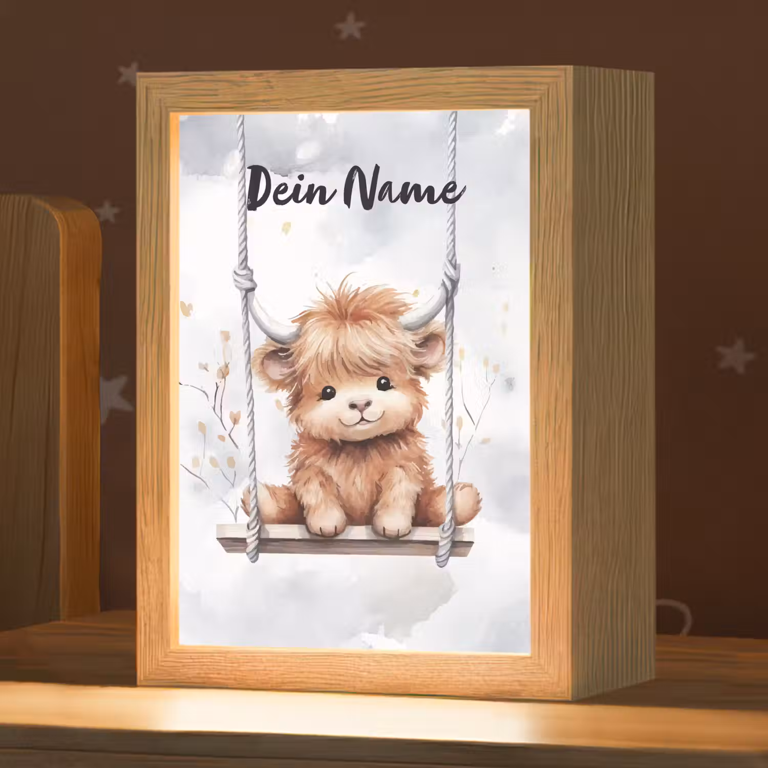 Schotse hooglander - Dier - Kinderen Light Box met kabel (Kinderlampje) klein -zzz_3d_website