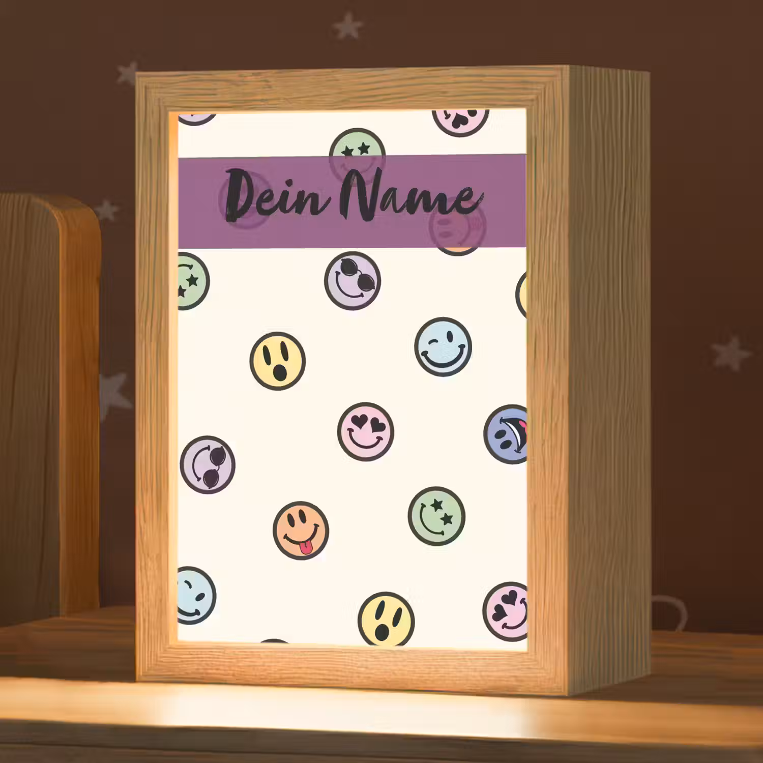 Smileys - Kleurrijk - Grappig Light Box met kabel (Kinderlampje) klein -zzz_3d_website