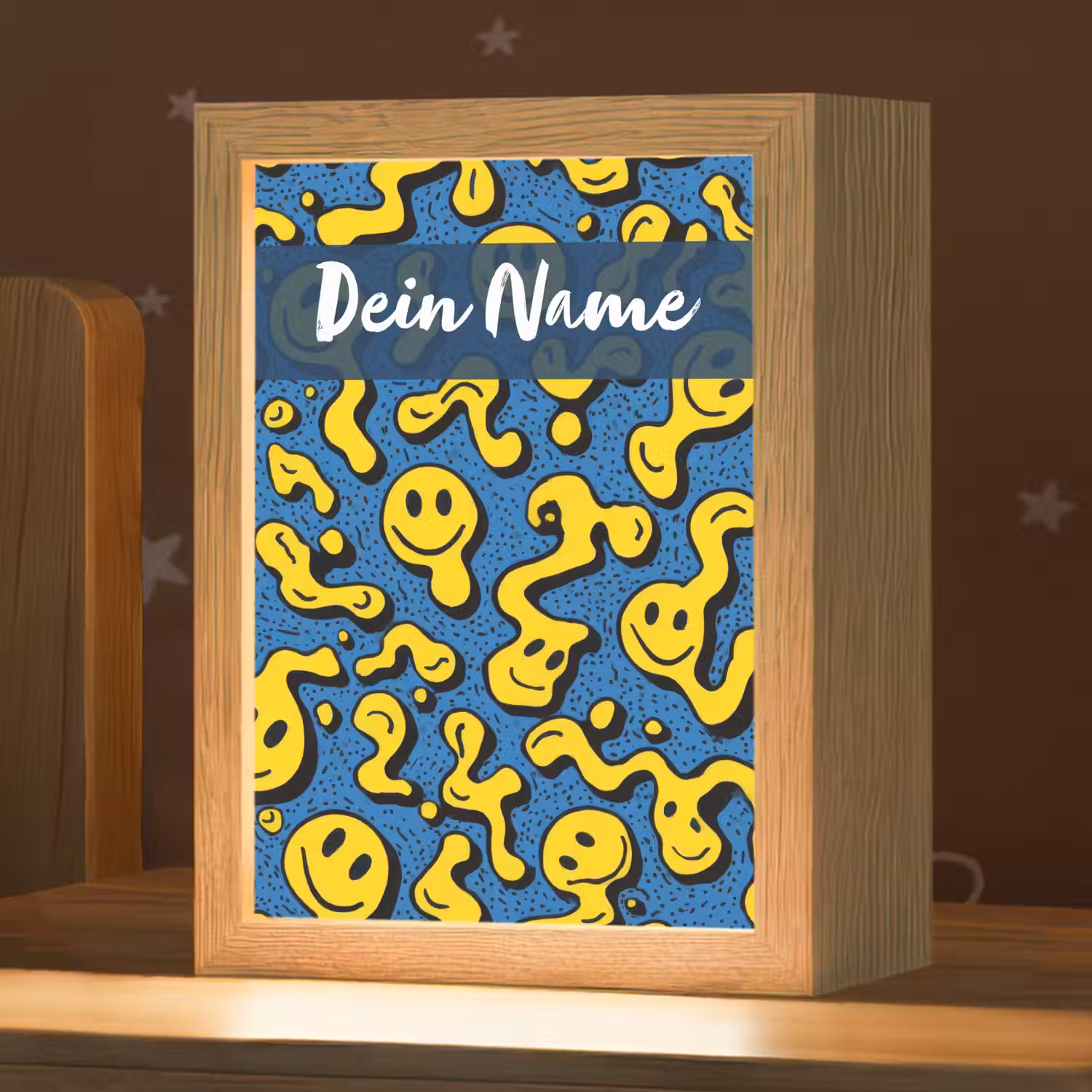 Smileys - Geel - Blauw Light Box met kabel (Kinderlampje) klein -zzz_3d_website