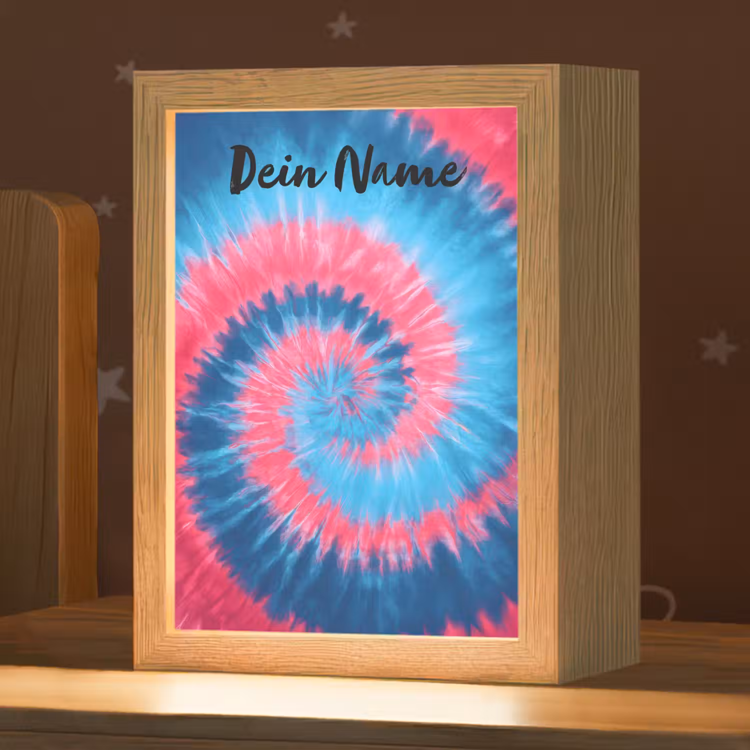 Spiraal - Roze - Blauw Light Box met kabel (Kinderlampje) klein -zzz_3d_website