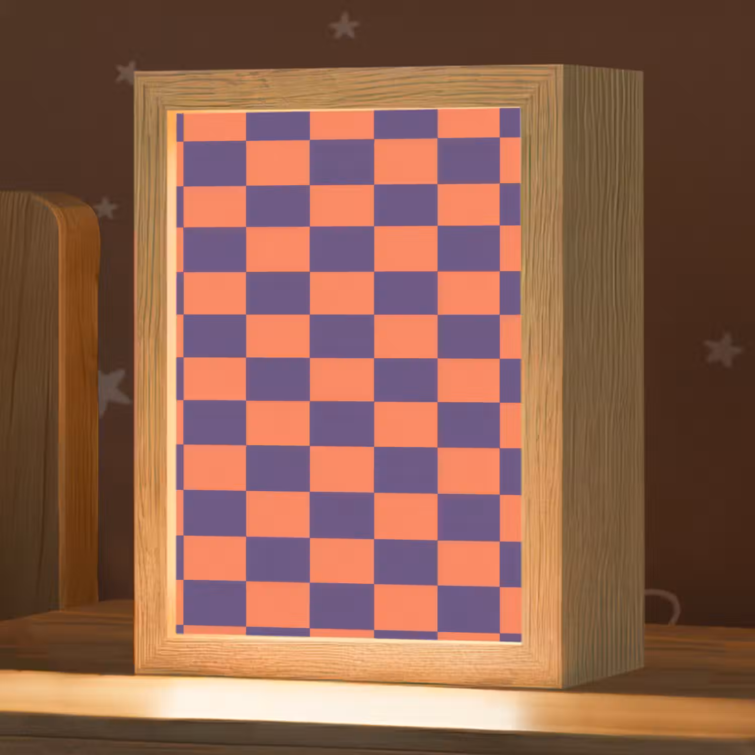 Patroon - Klassiek - Paars Light Box met kabel (Kinderlampje) klein 904 -zzz_3d_website