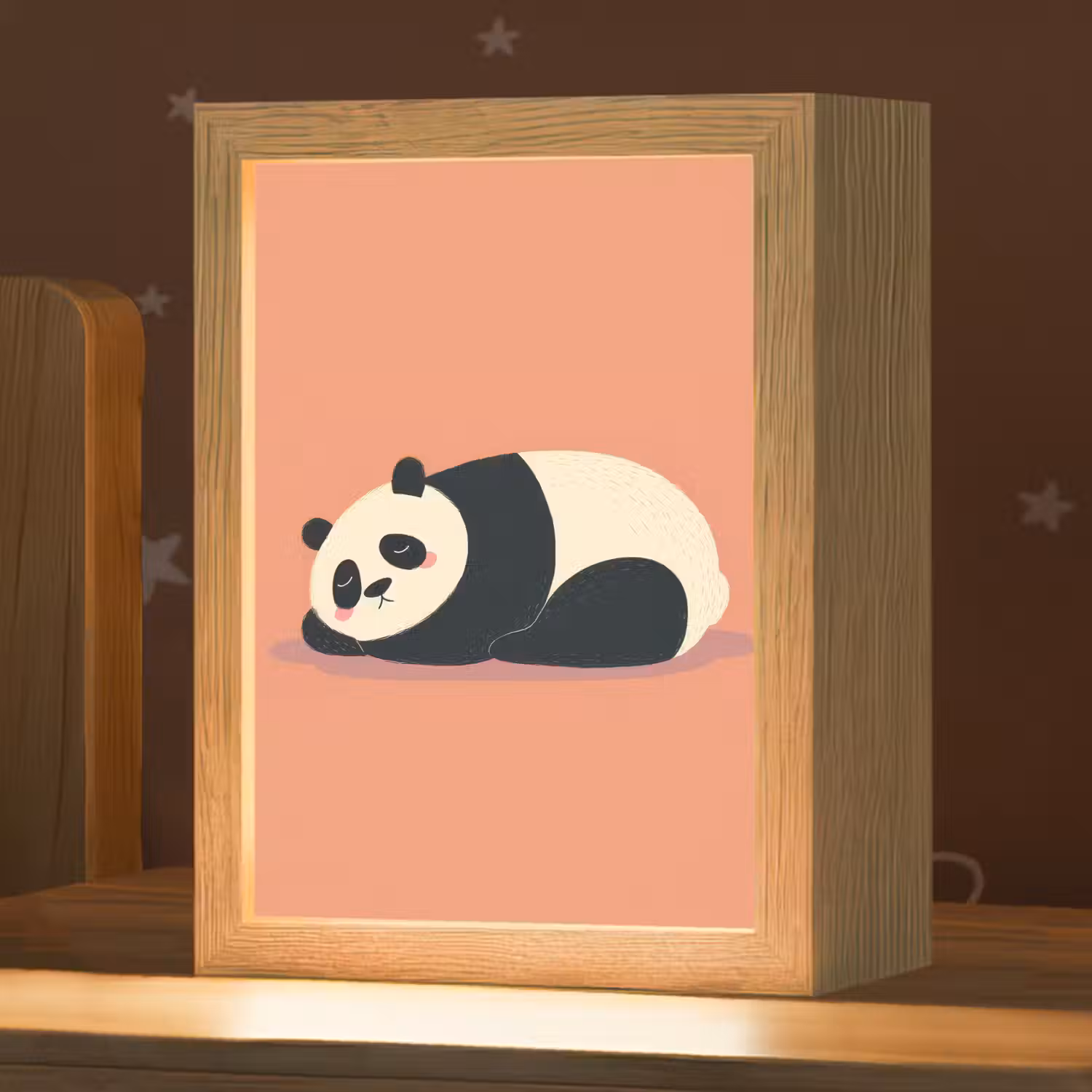Panda - Slaap - Oranje Light Box met kabel klein -zzz_3d_website