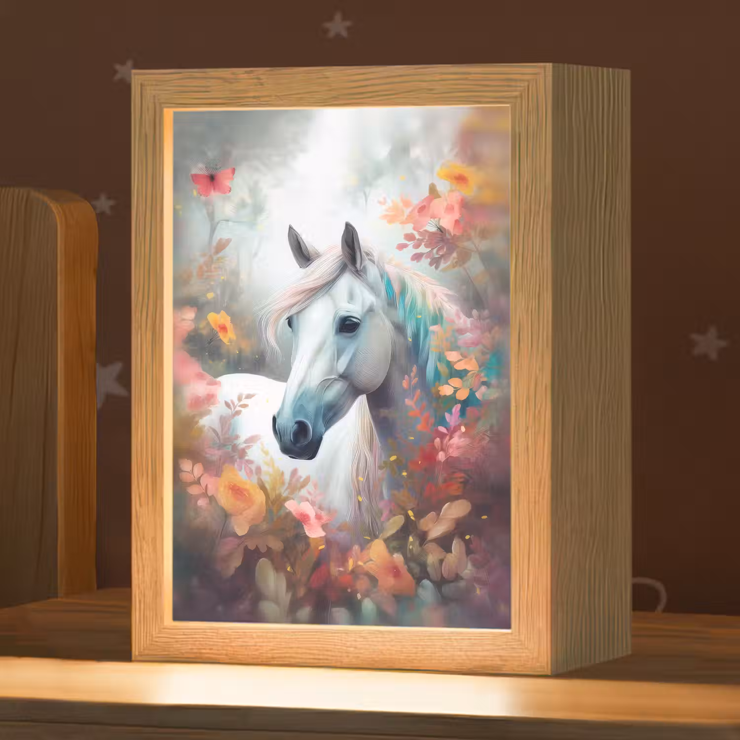Paard - Natuur - Bloemen - Dieren - Bos Light Box met kabel klein -zzz_3d_website