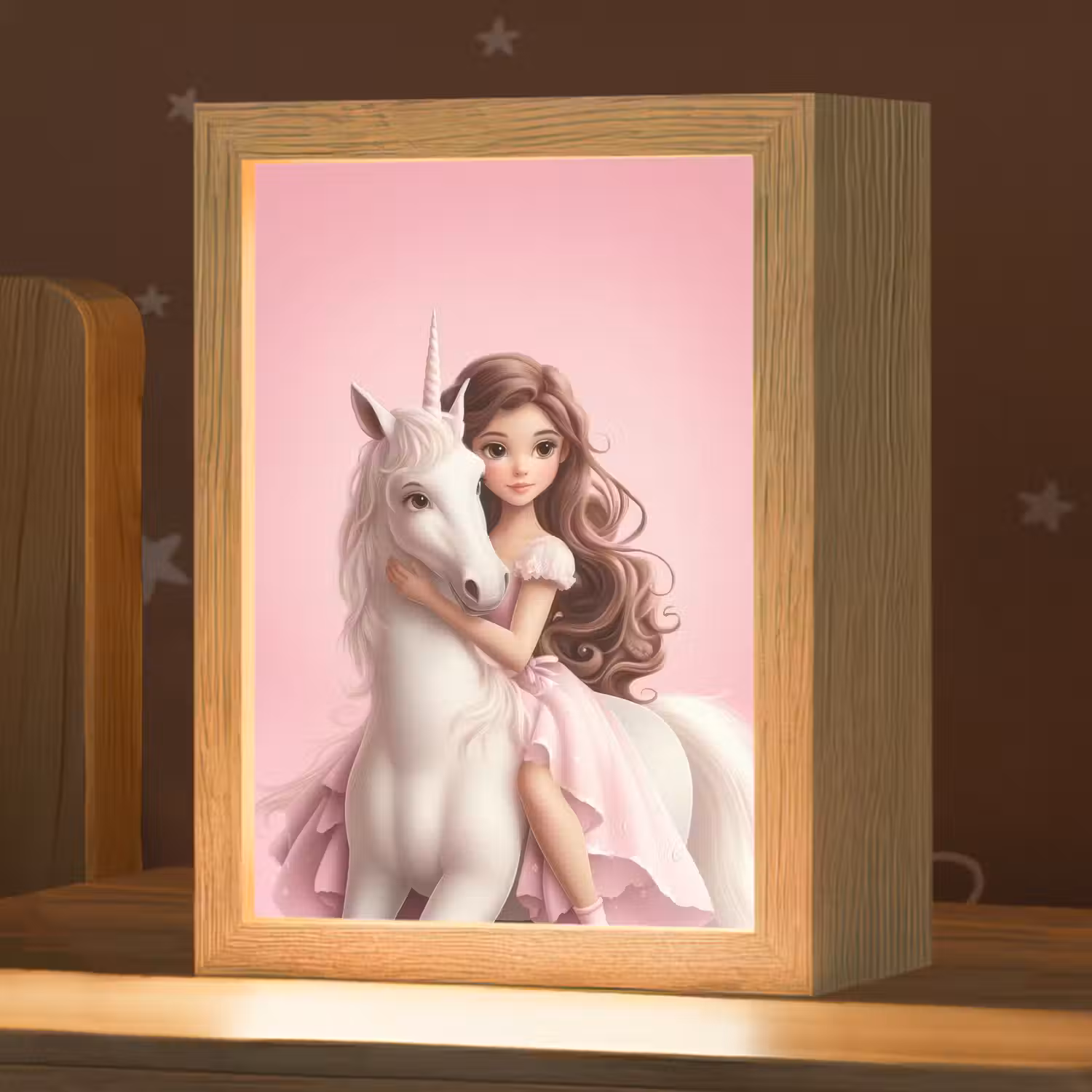 Prinses - Roze - Eenhoorn Light Box met kabel klein -zzz_3d_website