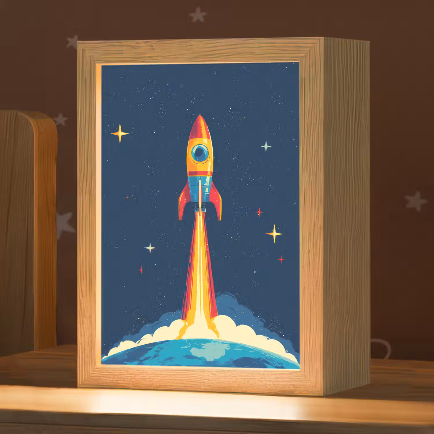 Raket - Rookwolken - Ruimte Light Box met kabel klein -zzz_3d_website
