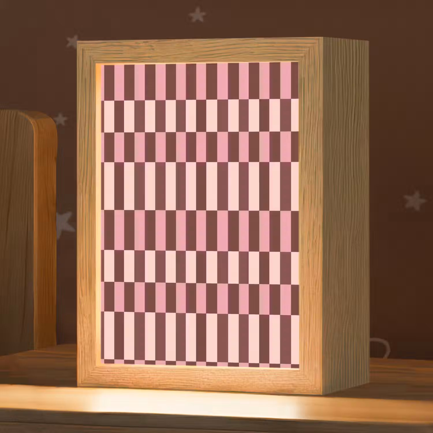 Roze - Rood - Blokjes Light Box met kabel (Kinderlampje) klein 904 -zzz_3d_website