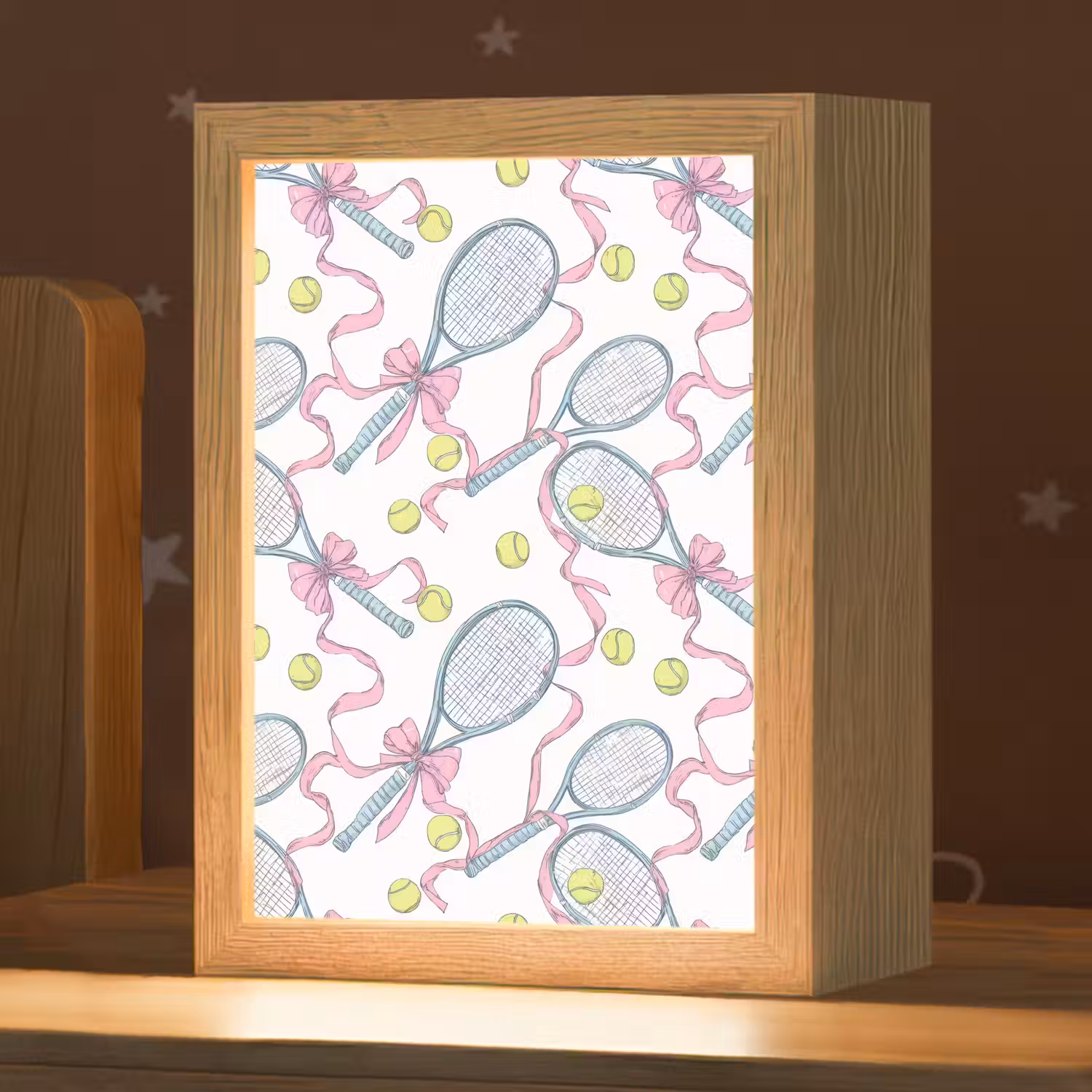 Tennis - Strikken - Kleurrijk Light Box met kabel (Kinderlampje) klein 904 -zzz_3d_website