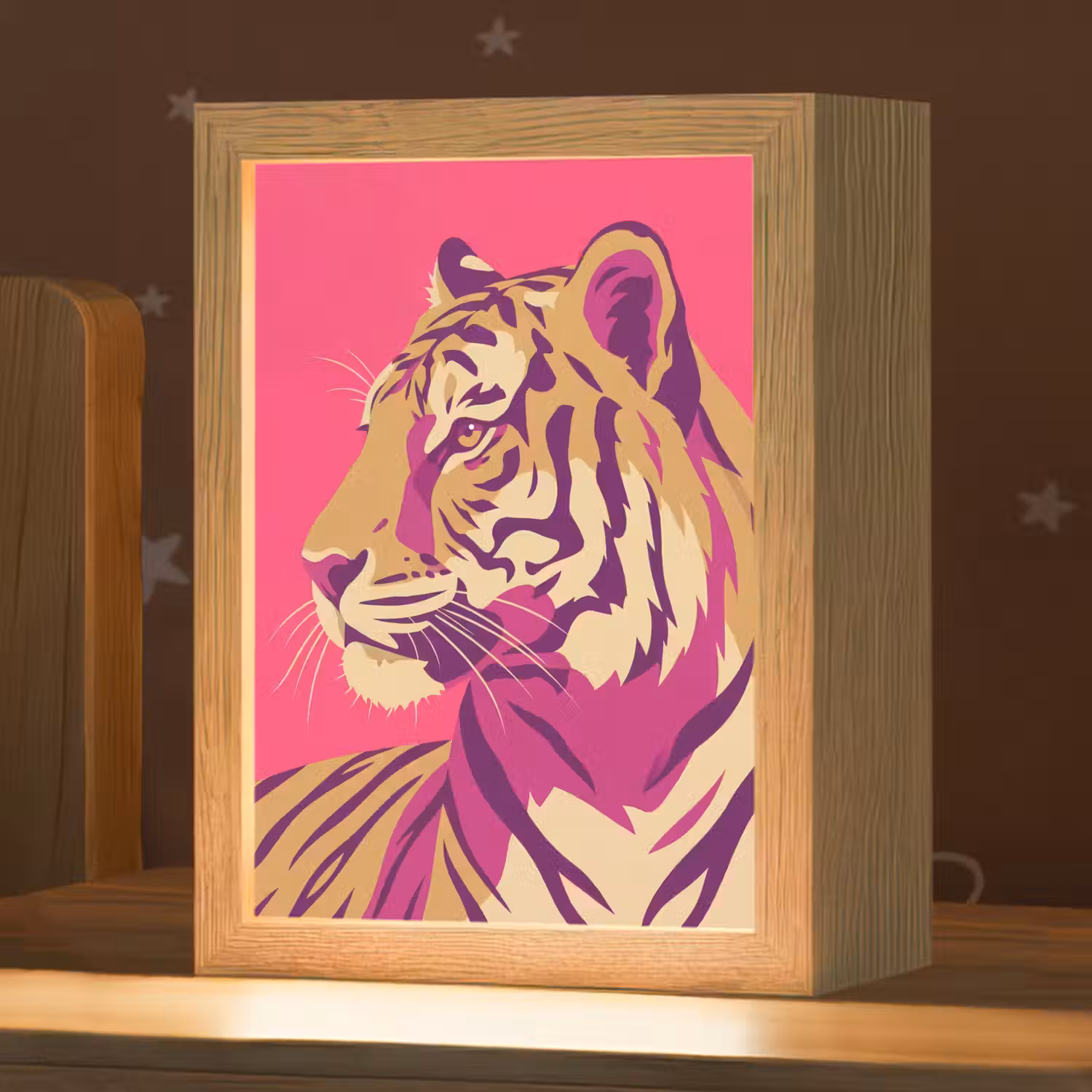 Tijger - Modern - Neon Light Box met kabel (Kinderlampje) klein -zzz_3d_website