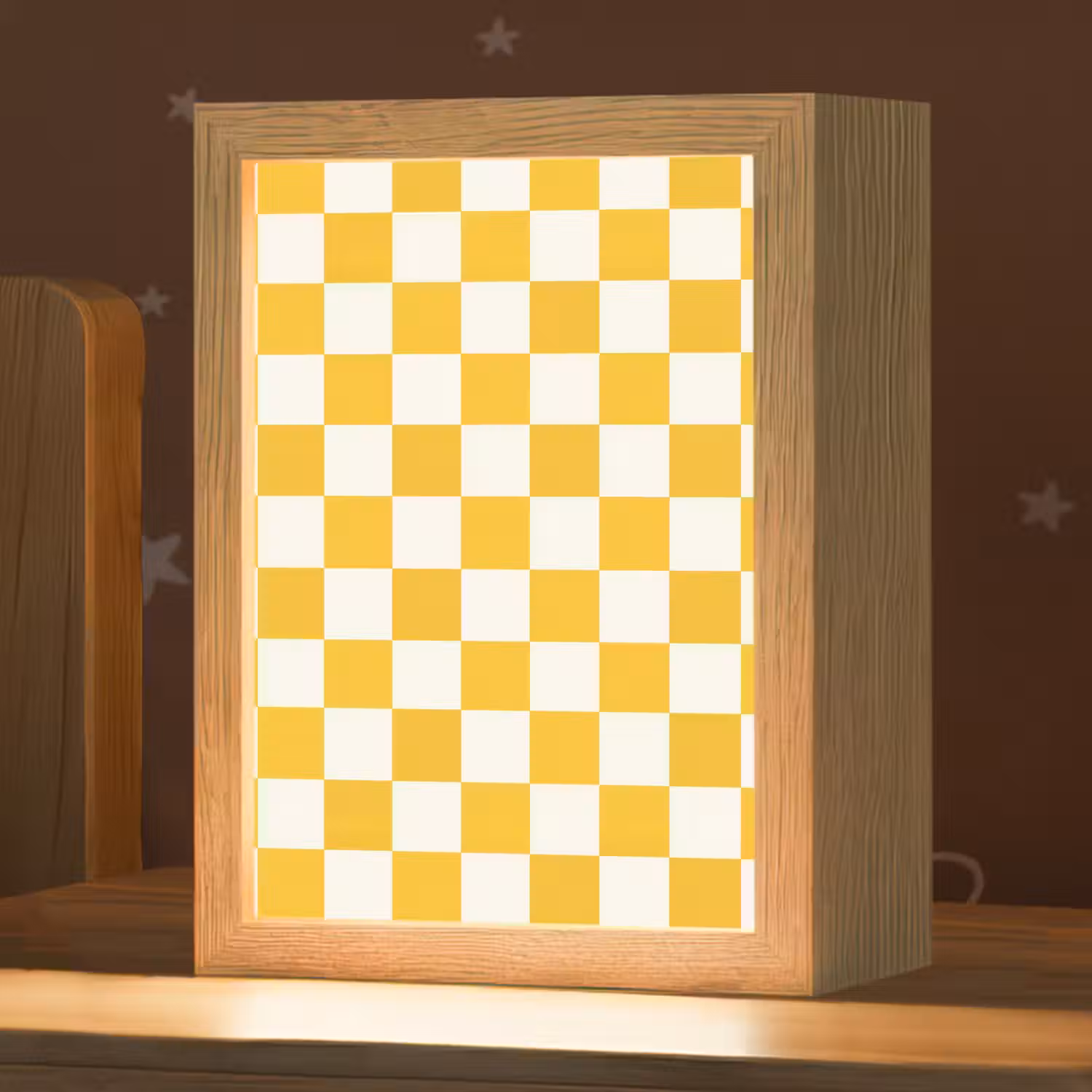 Traditioneel - Patroon - Geel Light Box met kabel (Kinderlampje) klein 904 -zzz_3d_website