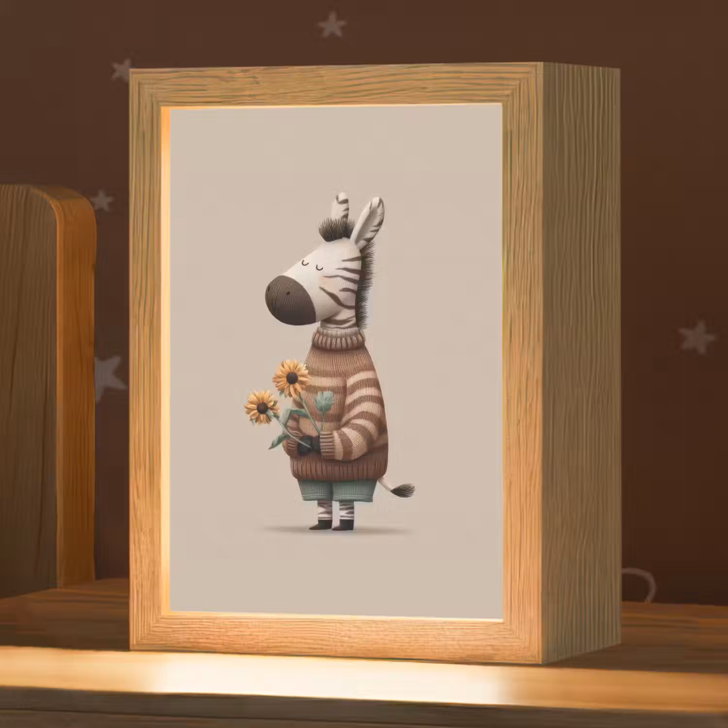 Zebra - Zonnebloemen - Warm Light Box met kabel klein -zzz_3d_website