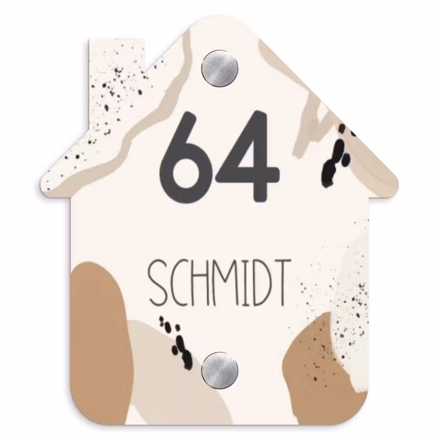 Abstracte vormen - Modern Naambord Huisje klein -3d