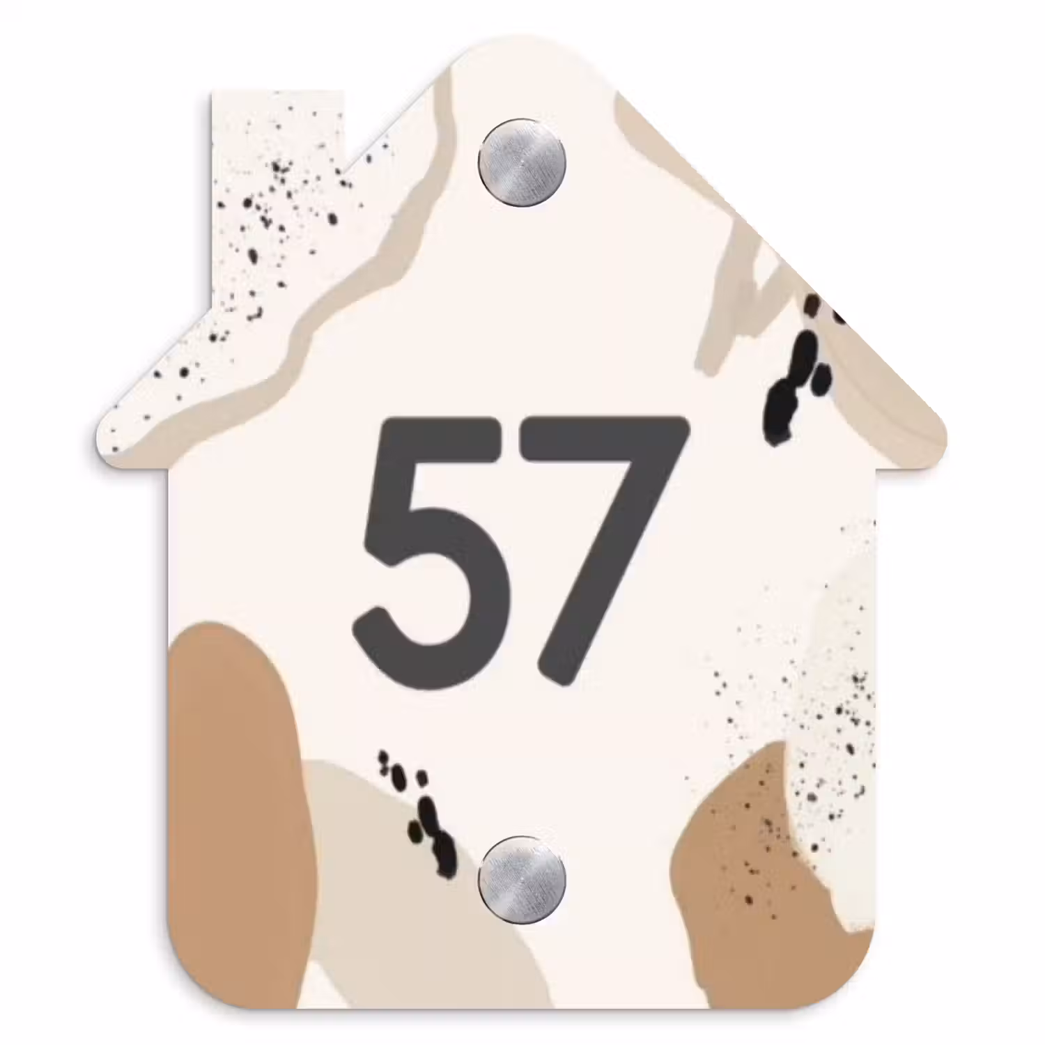 Abstracte vormen - Traditioneel Naambord Huisje klein -3d