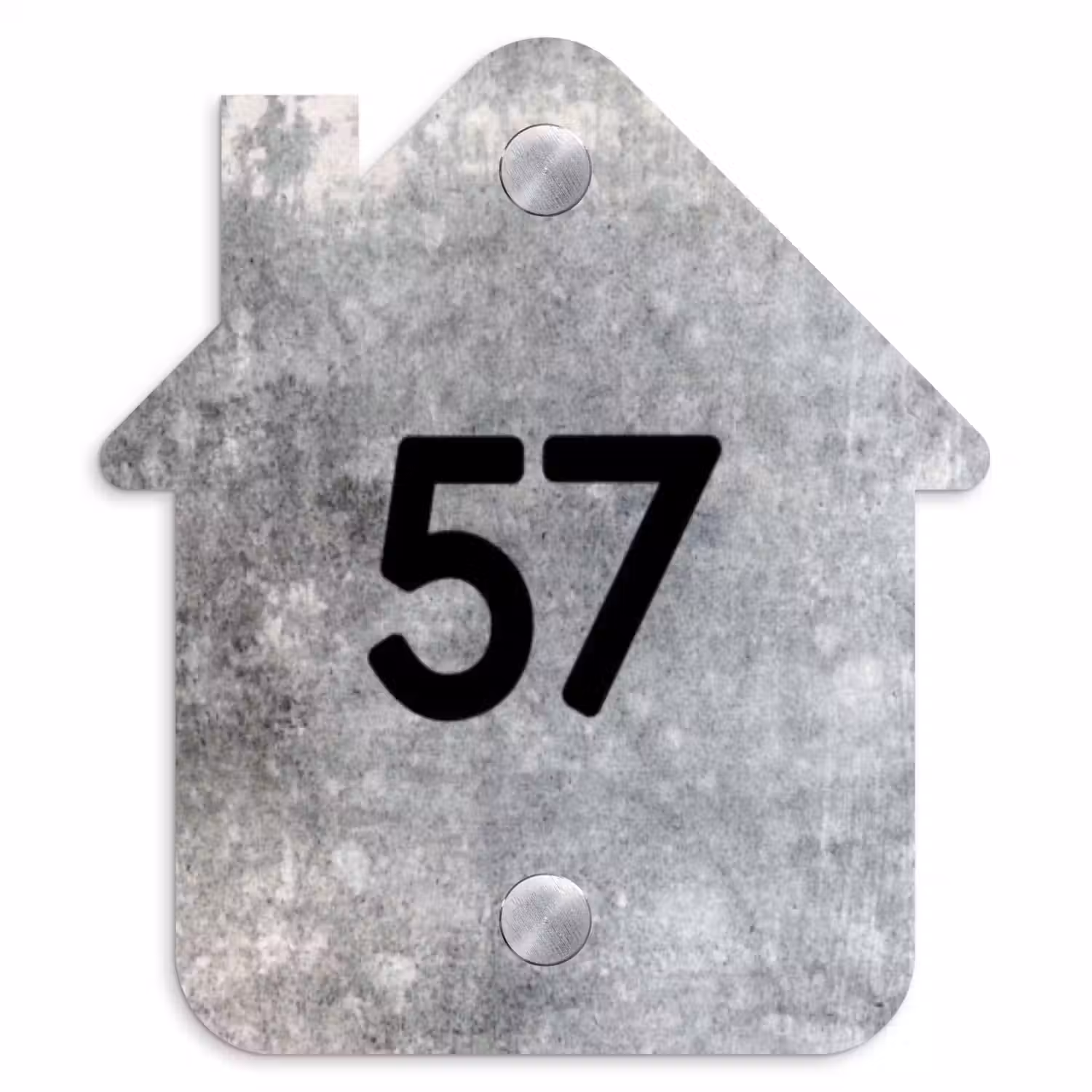 Beton - Traditioneel Naambord Huisje klein -3d