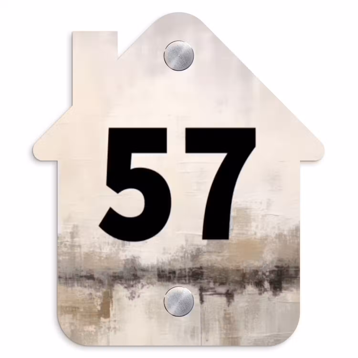 Geschilderd - Traditioneel Naambord Huisje klein -3d