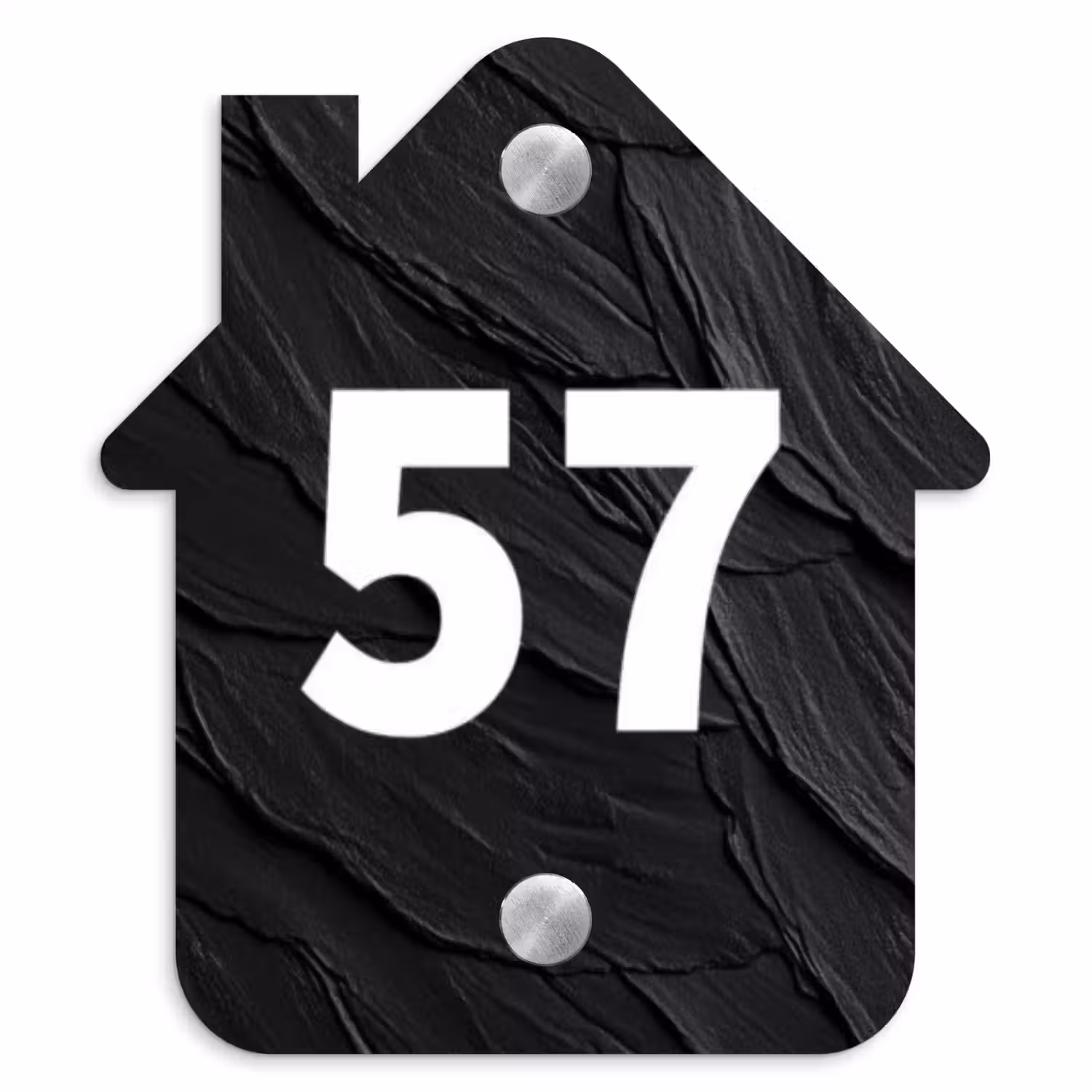 Leisteen - Traditioneel Naambord Huisje klein -3d