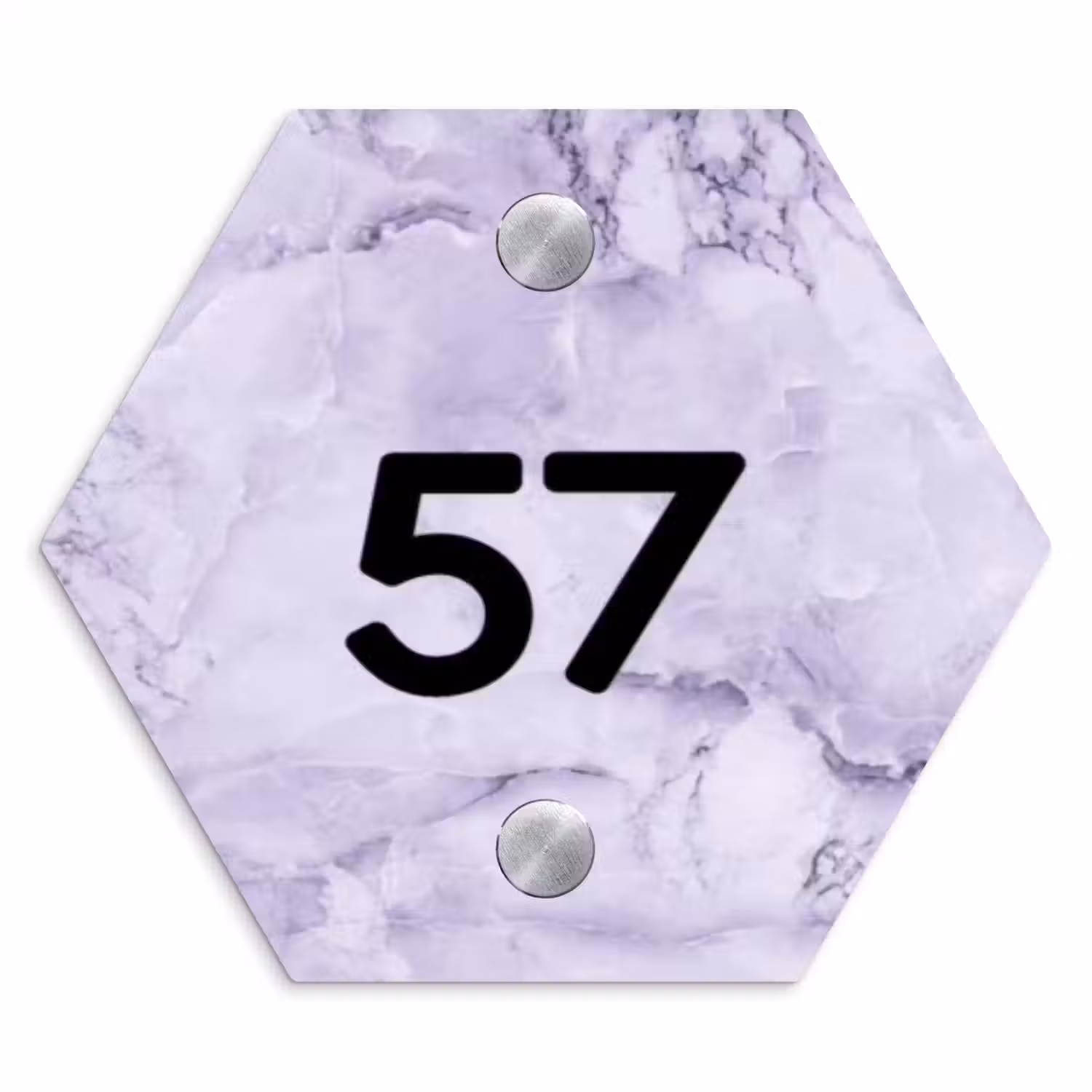 175 Naambord Hexagon klein -3d