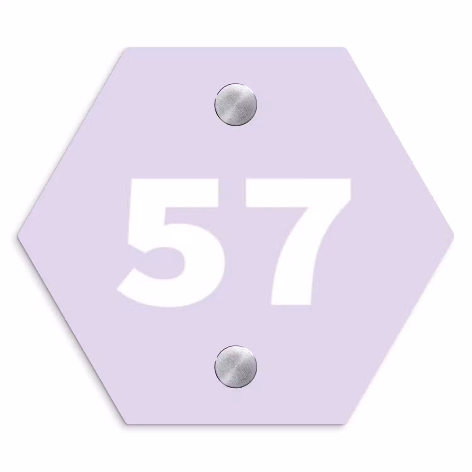 Lila - Traditioneel Naambord Hexagon klein -3d