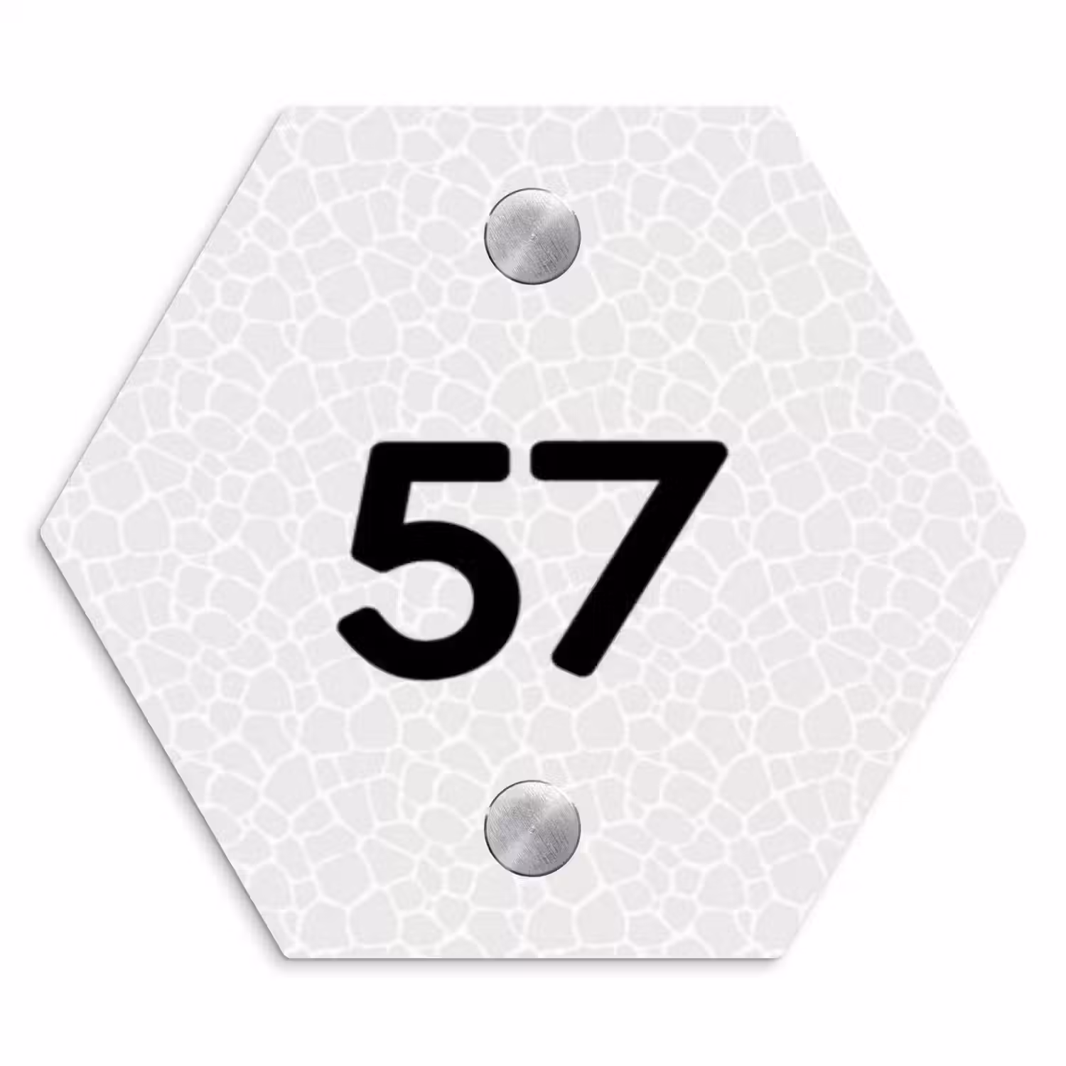 Lichte mozaïek - Traditioneel Naambord Hexagon klein -3d