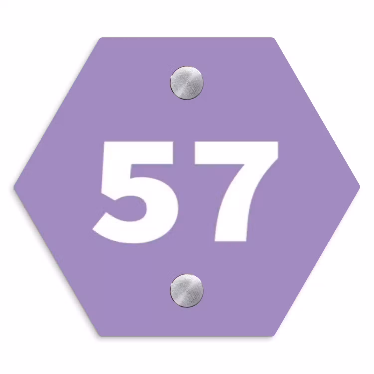 Paars - Traditioneel Naambord Hexagon klein -3d