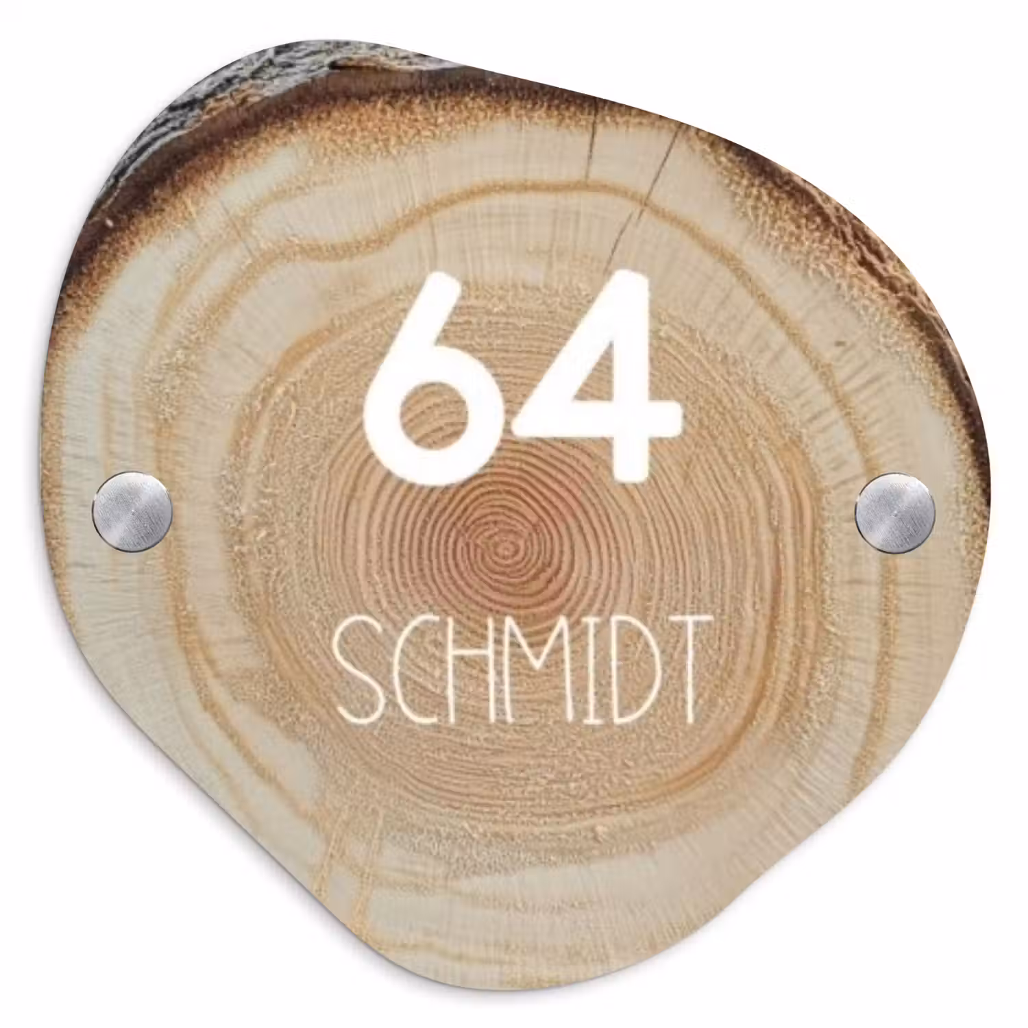 Baumscheibe - Modern Naambord Organisch middel -3d