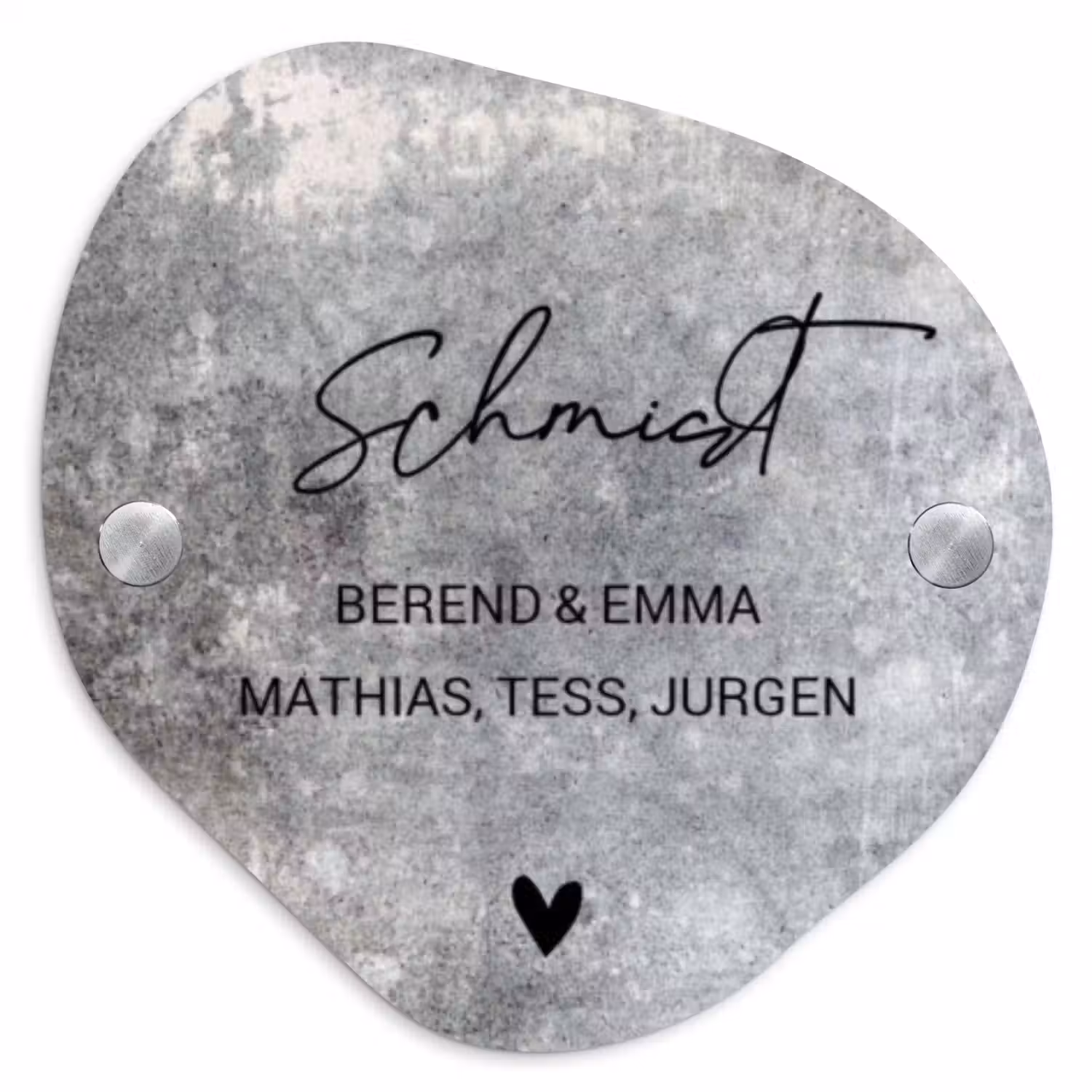 Beton - Sierlijk Naambord Organisch middel -3d