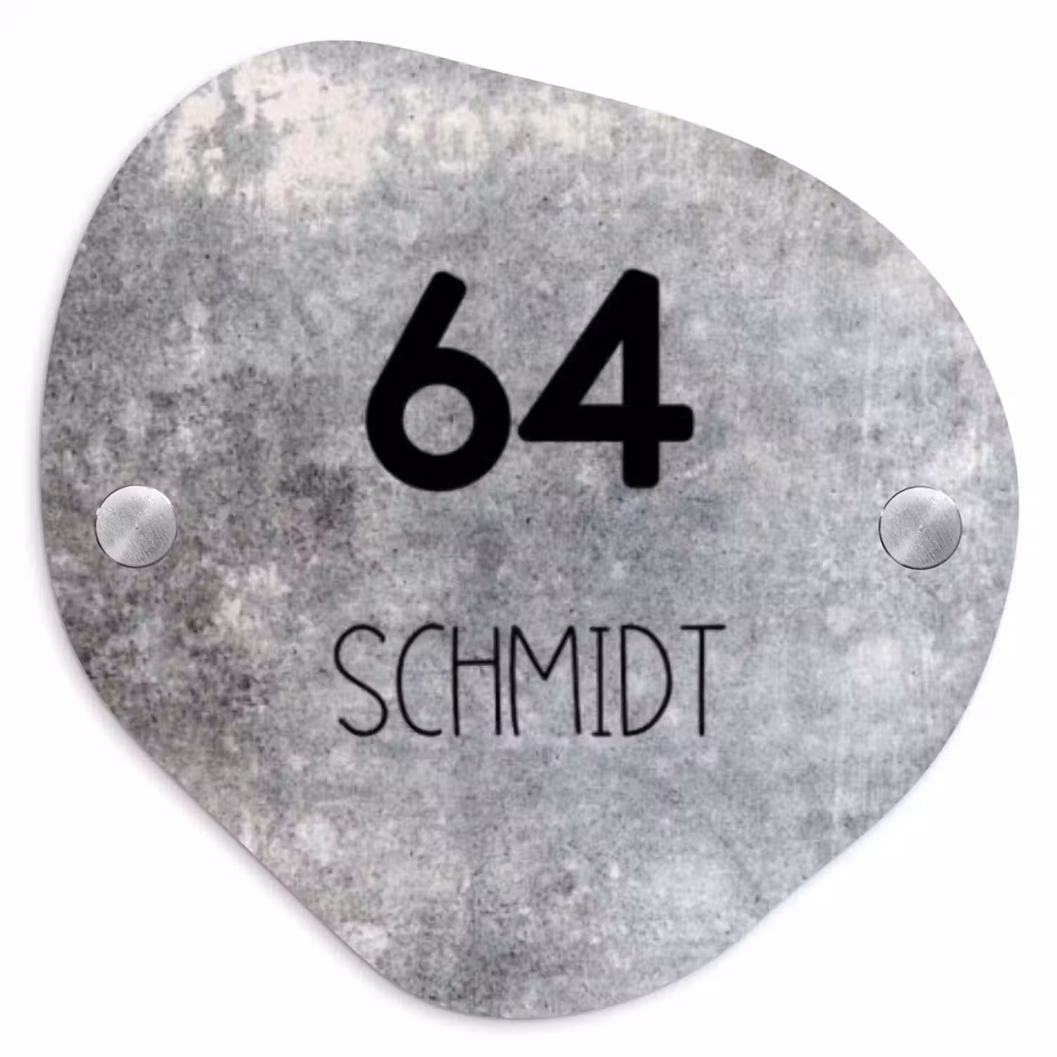 Beton - Modern Naambord Organisch middel -3d