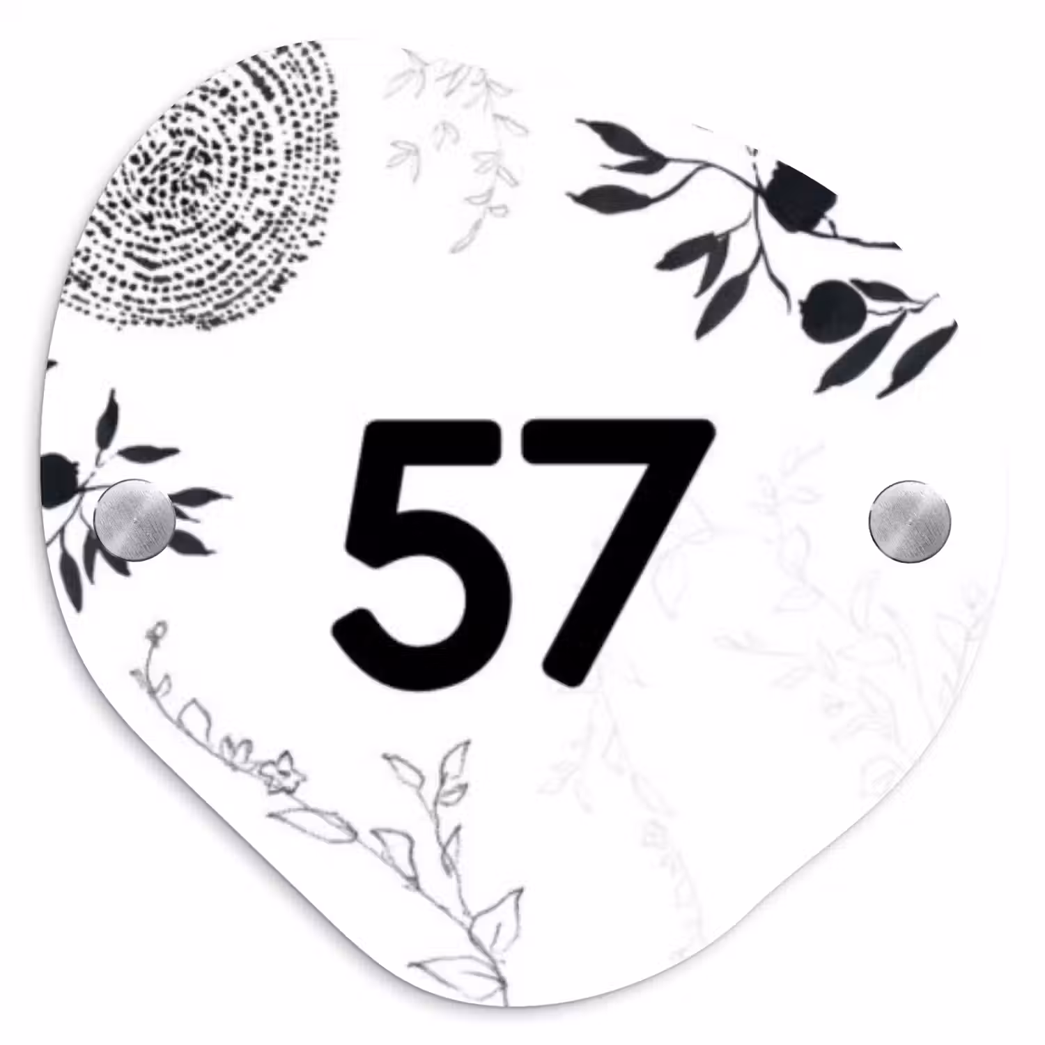 Botanisch - Traditioneel Naambord Organisch middel -3d
