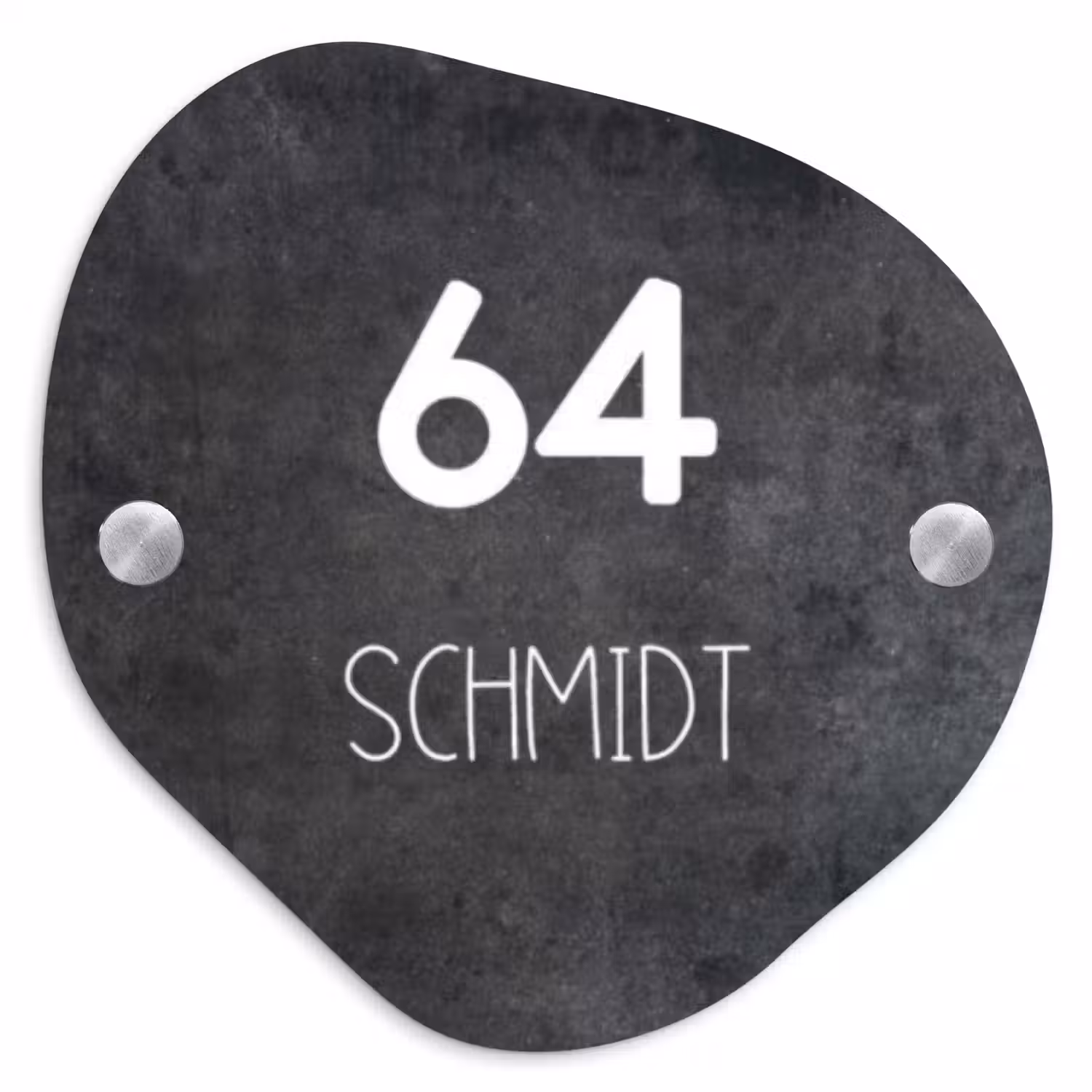 Donker steen - Modern Naambord Organisch middel -3d