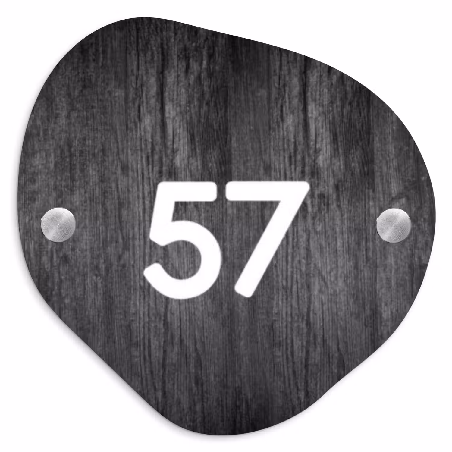 Donker hout - Traditioneel Naambord Organisch middel -3d