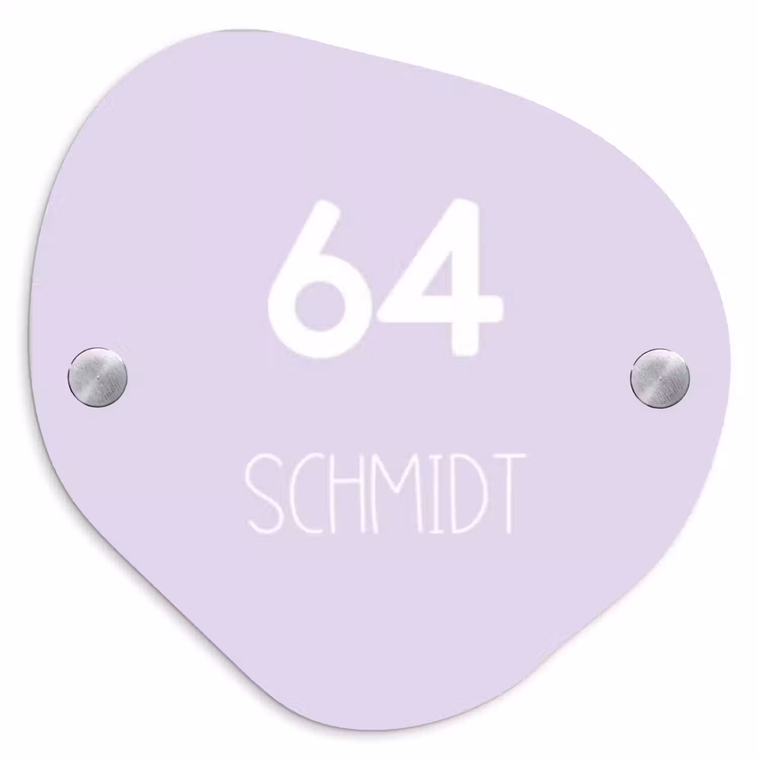 Lila - Modern Naambord Organisch middel -3d