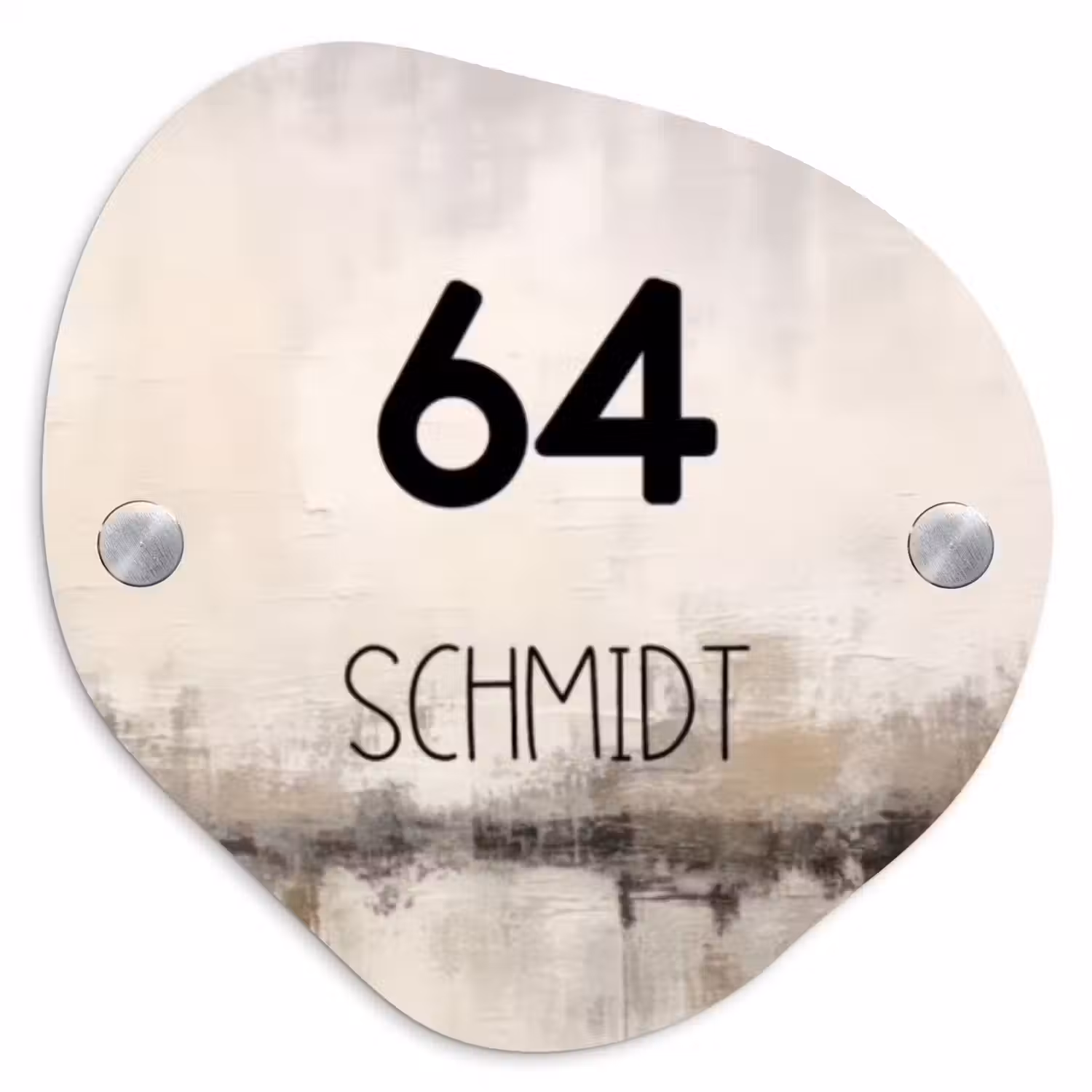 Geschilderd - Modern Naambord Organisch middel -3d