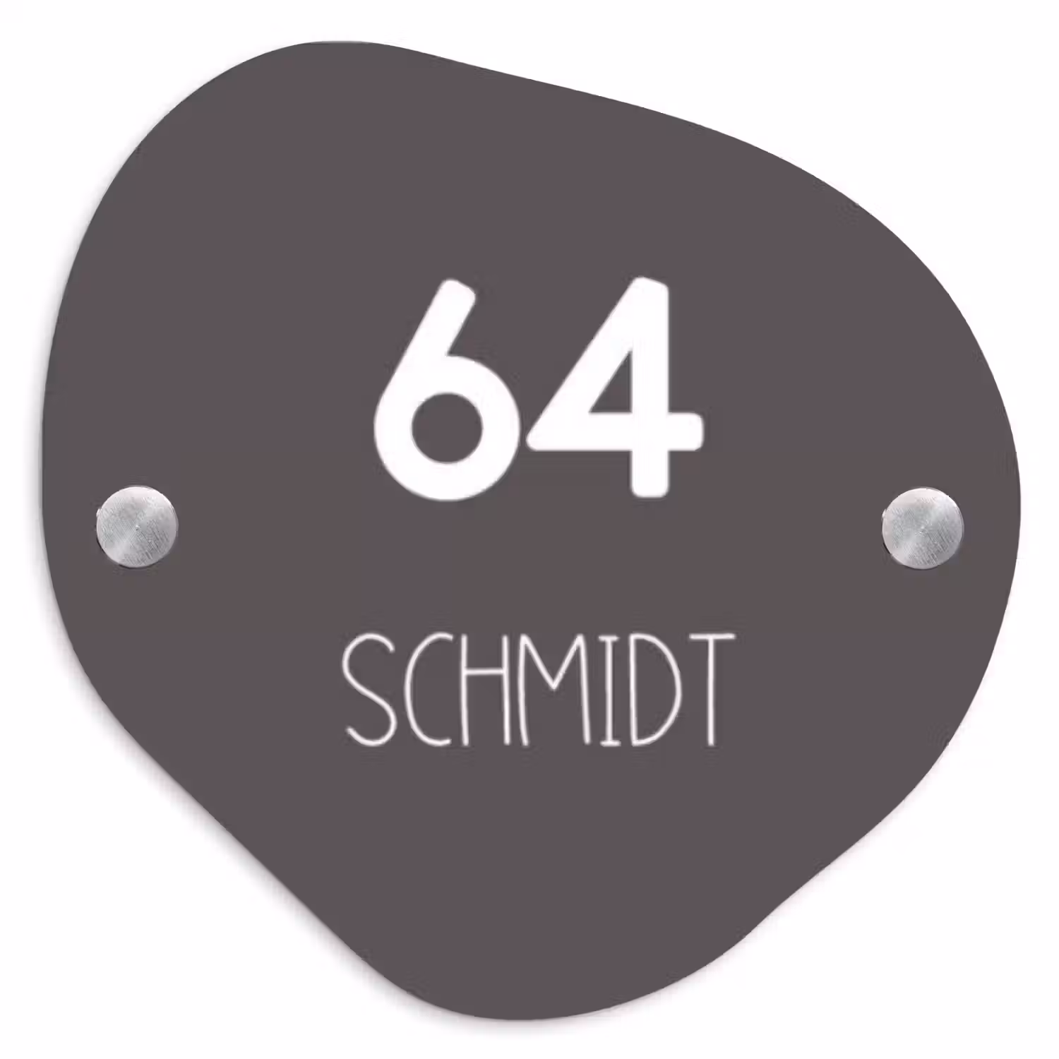 Grijs - Modern Naambord Organisch middel -3d