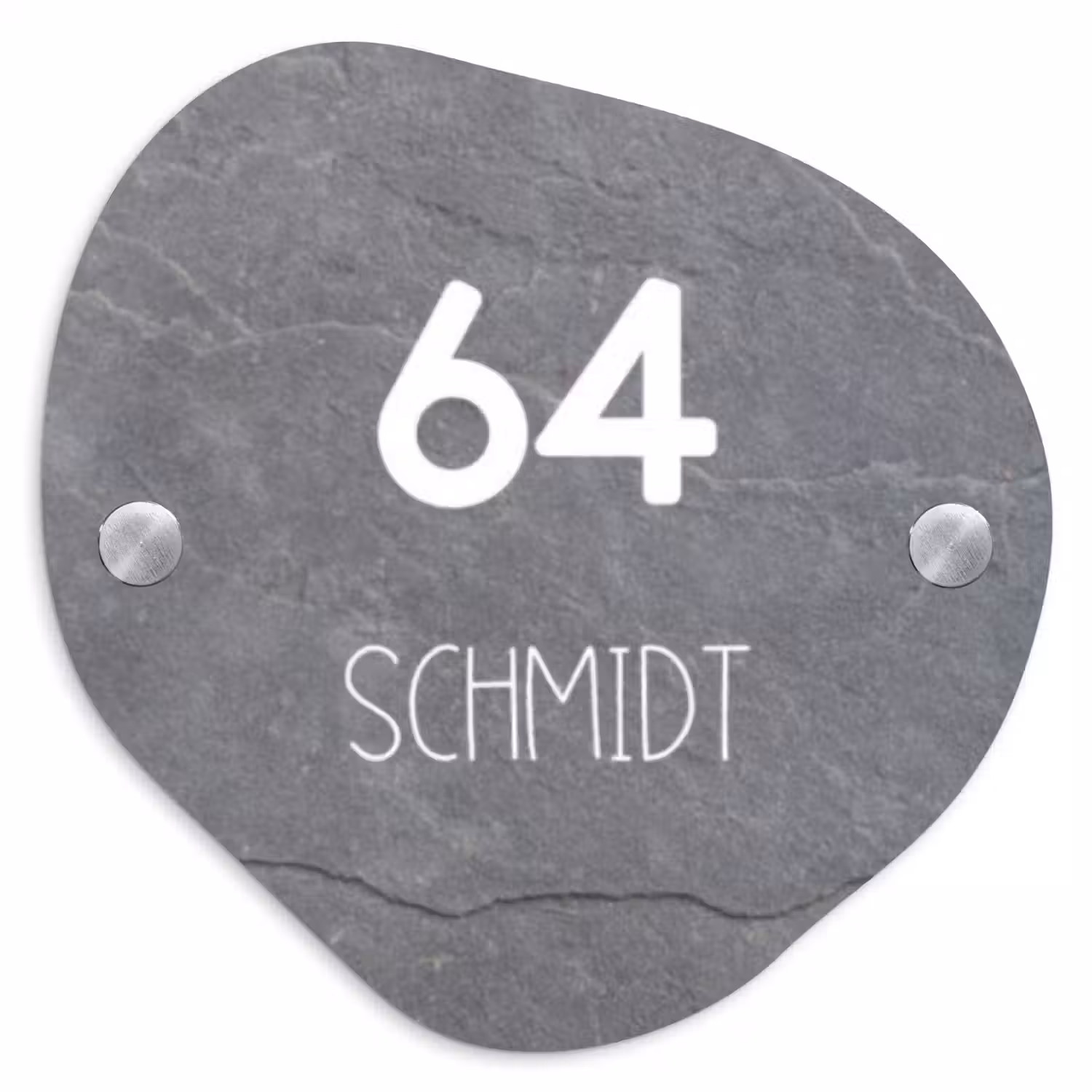 Grijze natuursteen - Modern Naambord Organisch middel -3d