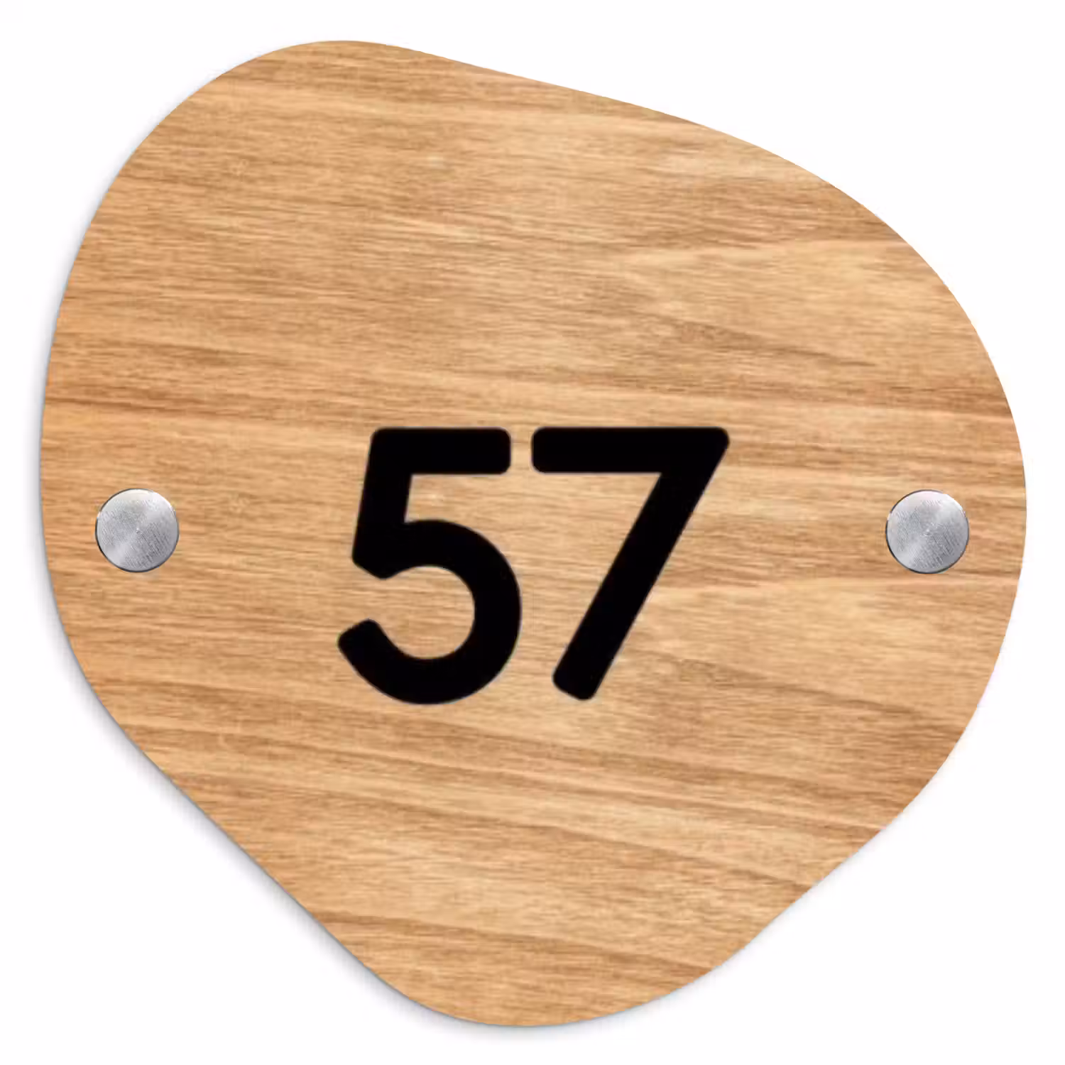 Licht hout - Traditioneel Naambord Organisch middel -3d