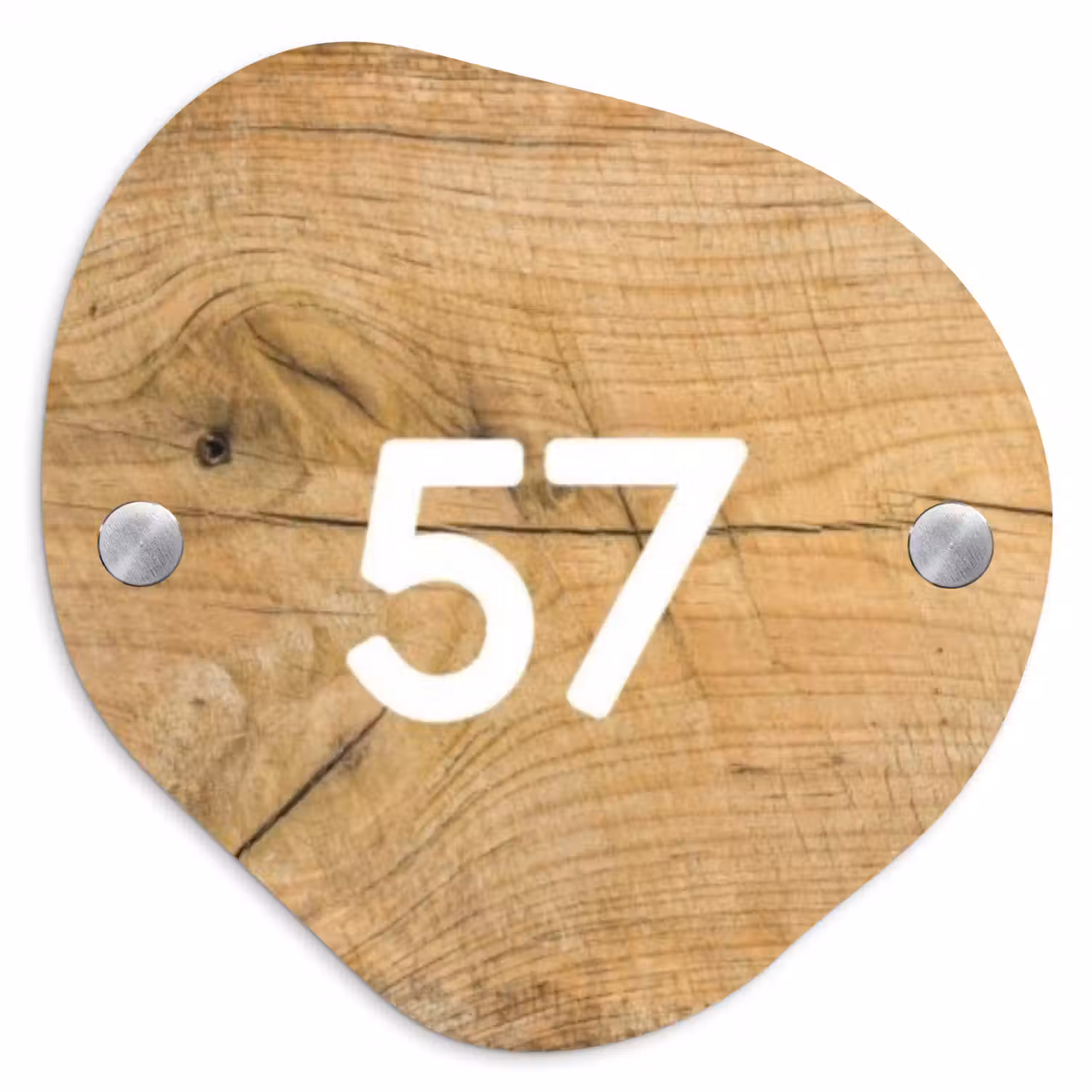 Hout - Traditioneel Naambord Organisch middel -3d