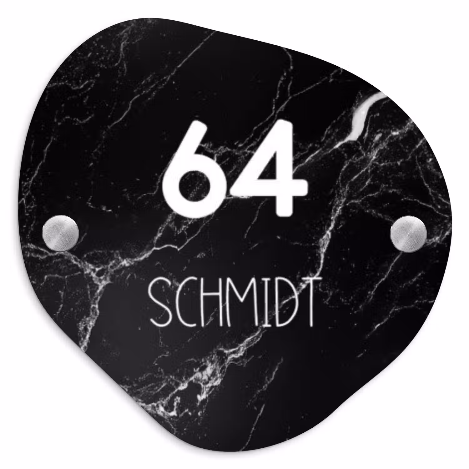 Marmer - Modern Naambord Organisch middel -3d