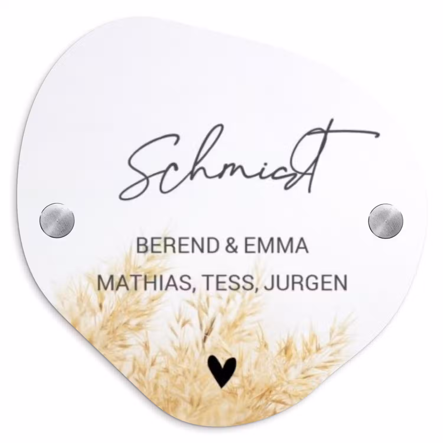 Pluimgras - Sierlijk Naambord Organisch middel -3d