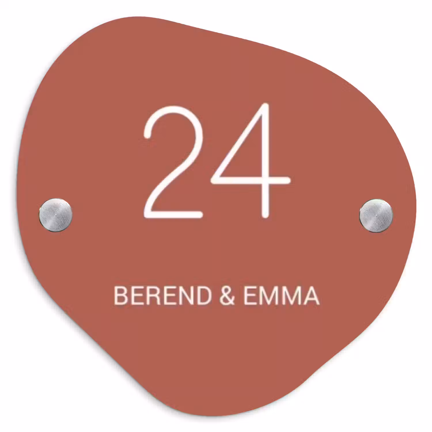 Terracotta - Klassiek Naambord Organisch middel -3d